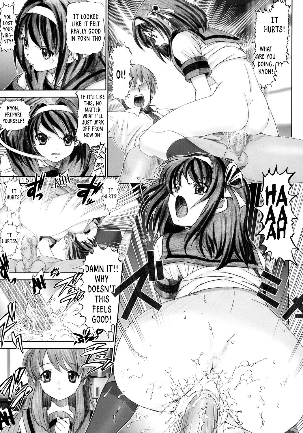 [Raijinkai (Haruki Genia)] Migurui 2 (The Melancholy of Haruhi Suzumiya) [English re-translated & uncensored] numero di immagine  14