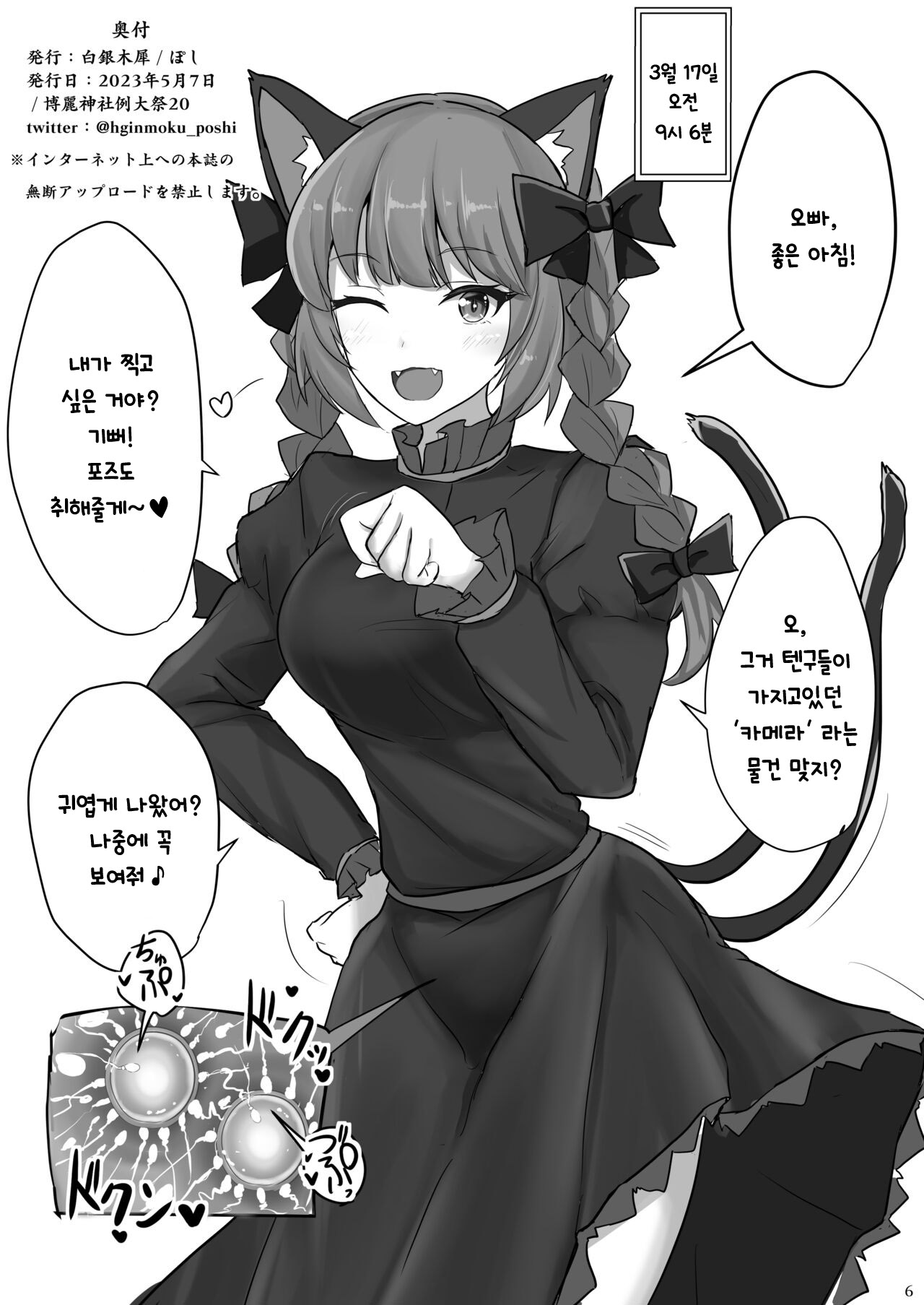 [Hakuginmokusei (Poshi)] 에로 낙서책 @예대제20 | Ero Rakugaki Bon @ Reitaisai 20 (Touhou Project) [Digital] [Korean] numero di immagine  5