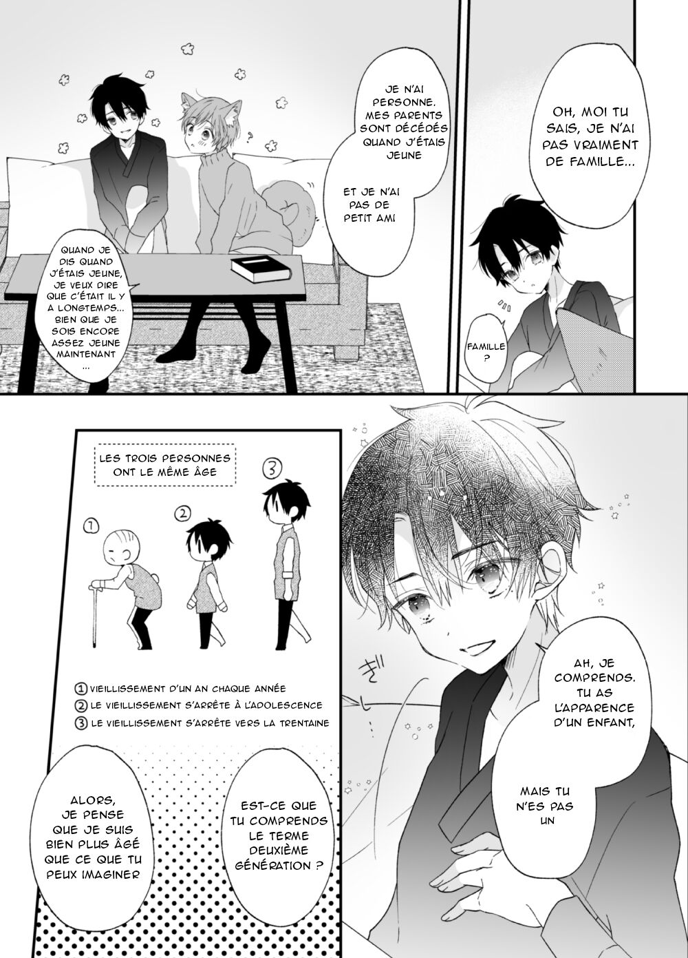[Shota Oji-san wo Ose (Watanuki Tenchou-kun)] Suterareta Kemonohito ga Hirowarete mesuka Choukyou de Pet ni naru hanashi [Digital][French][NK Translation] numero di immagine  8