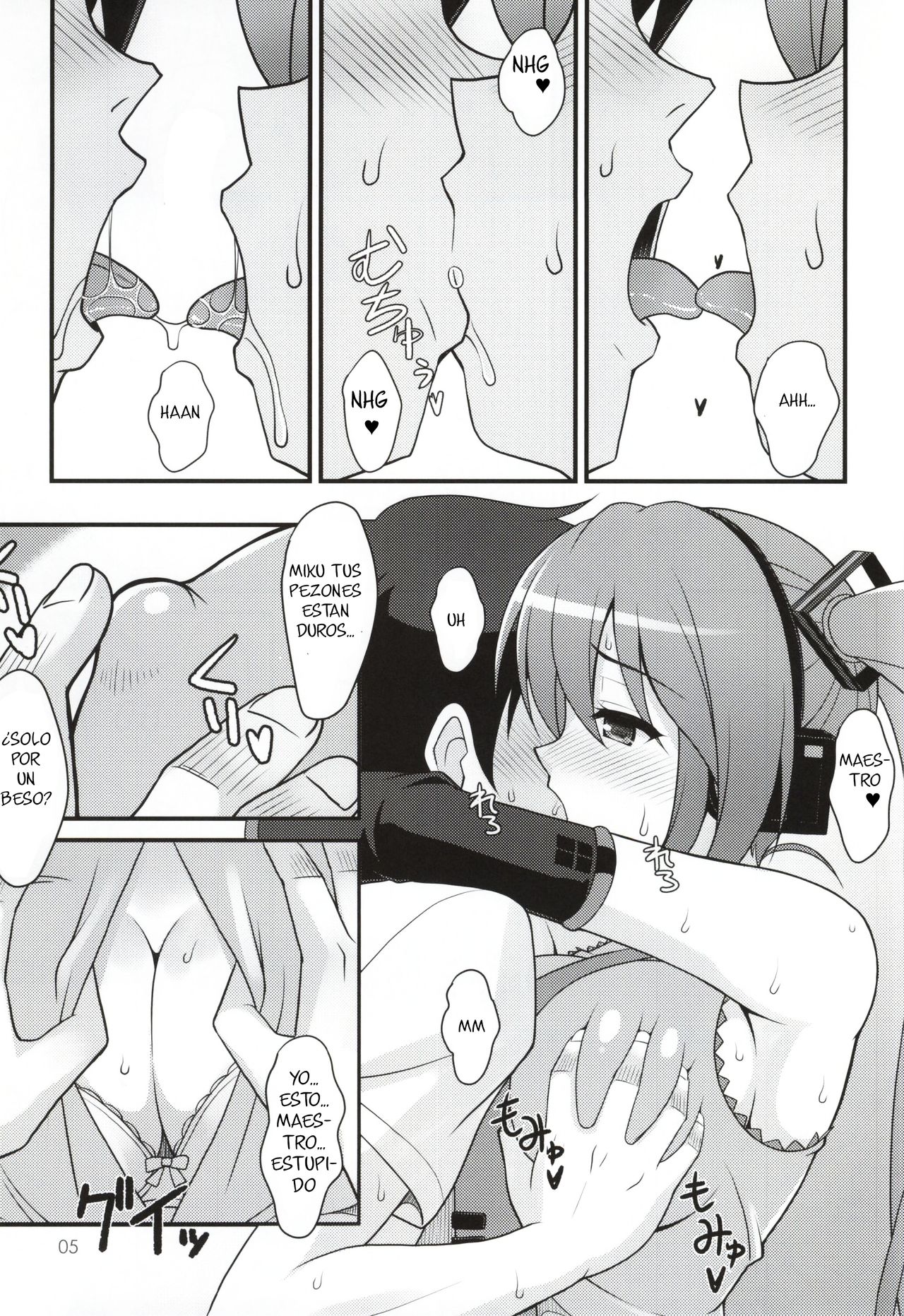 (C86) [Chokudoukan (Hormone Koijirou)] Uchi ni Kita Denshi no Utahime ga Ero Sugite Sagyou ga Hakadoranai Ken (VOCALOID) [Spanish] [Yukipo Scans] imagen número 4