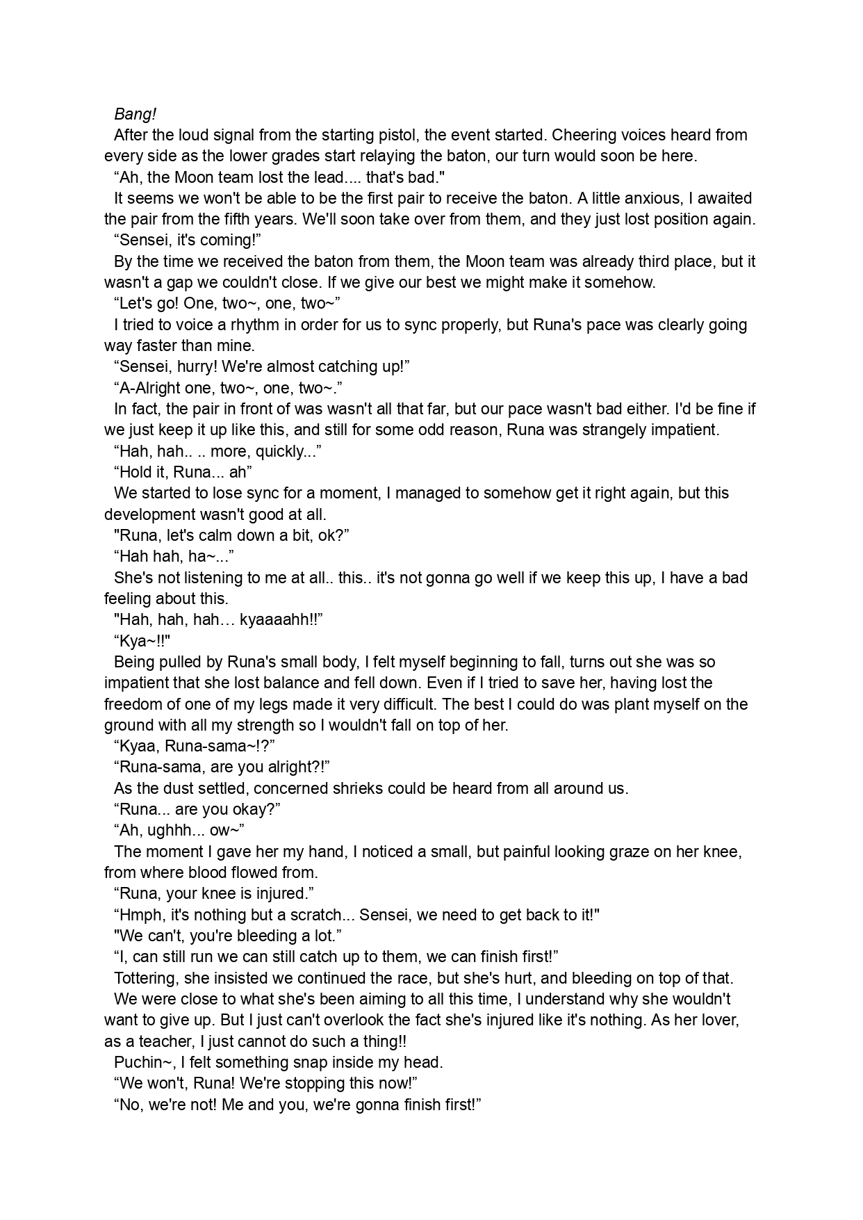 [LUMINOCITY, Fuguriya (Peko)] Sono Hanabira ni Kuchizuke o - Couple’s Goal Tape! | A Kiss For The Petals - Crossing the Finish Line Together  [English] Bildnummer 27