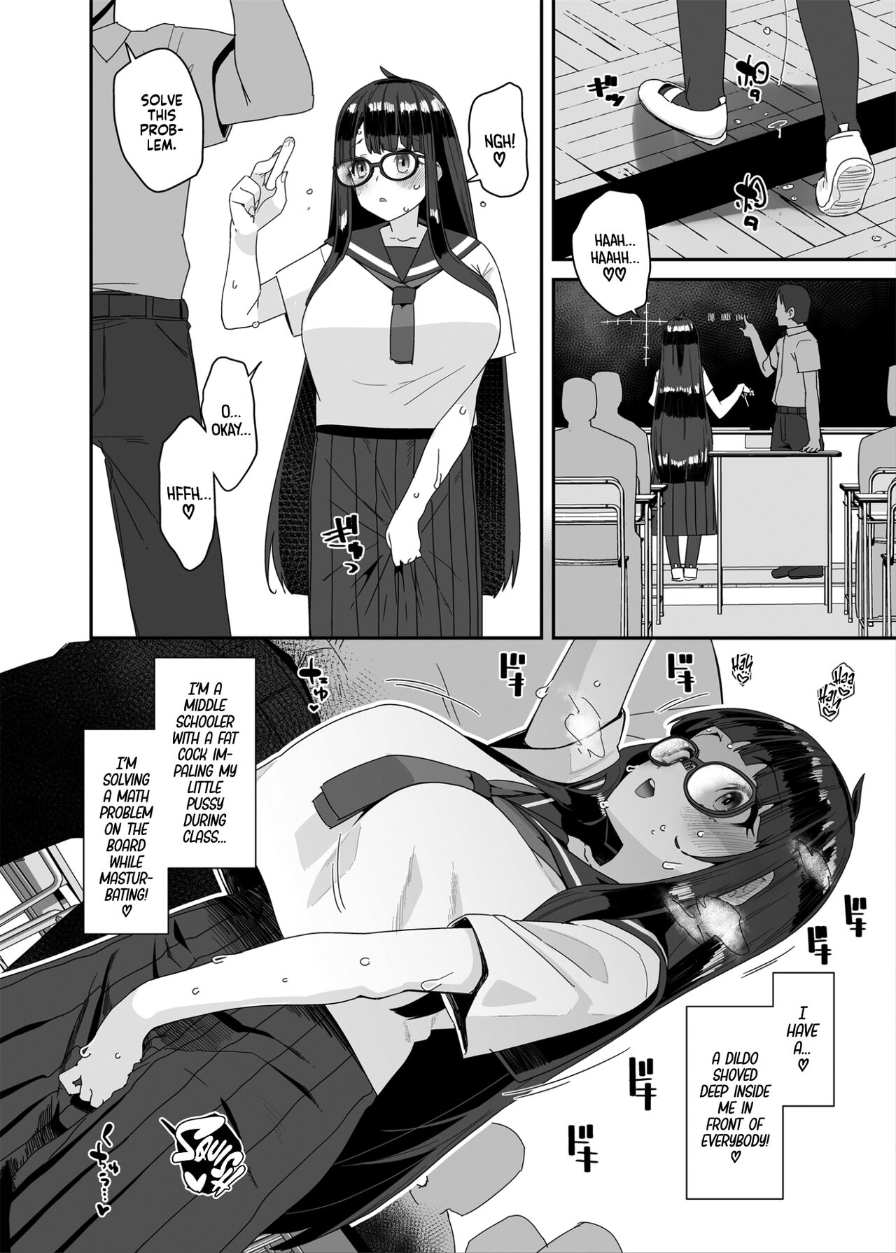 [condiment moderately (Maeshima Ryou)] Dosukebe Kyonyuu JC ga Kounai Onanie Suru Hanashi | The Slutty, Stacked Middle-Schooler Who Shlicks During Class [English] [Sloppy Seconds] [Digital] imagen número 43