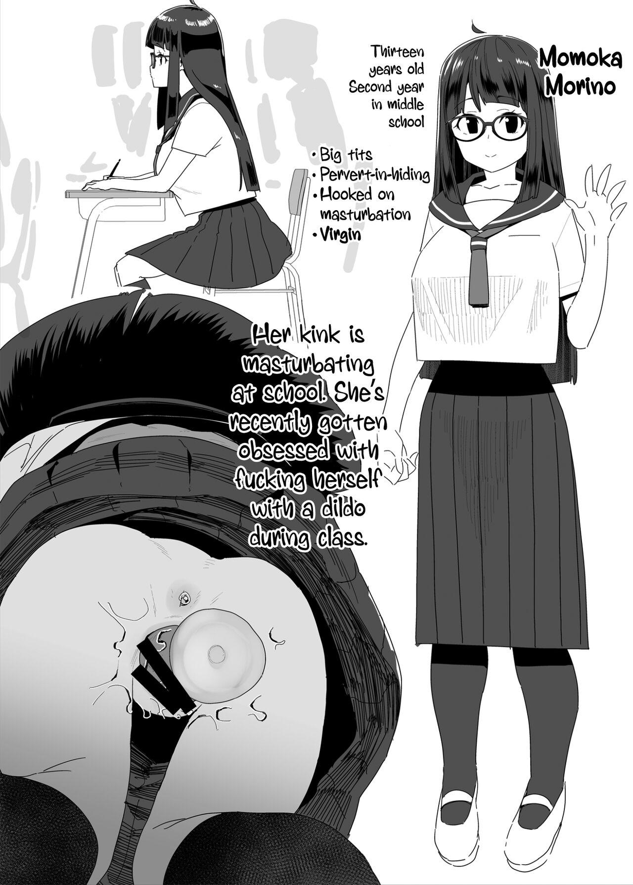 [condiment moderately (Maeshima Ryou)] Dosukebe Kyonyuu JC ga Kounai Onanie Suru Hanashi | The Slutty, Stacked Middle-Schooler Who Shlicks During Class [English] [Sloppy Seconds] [Digital] imagen número 55