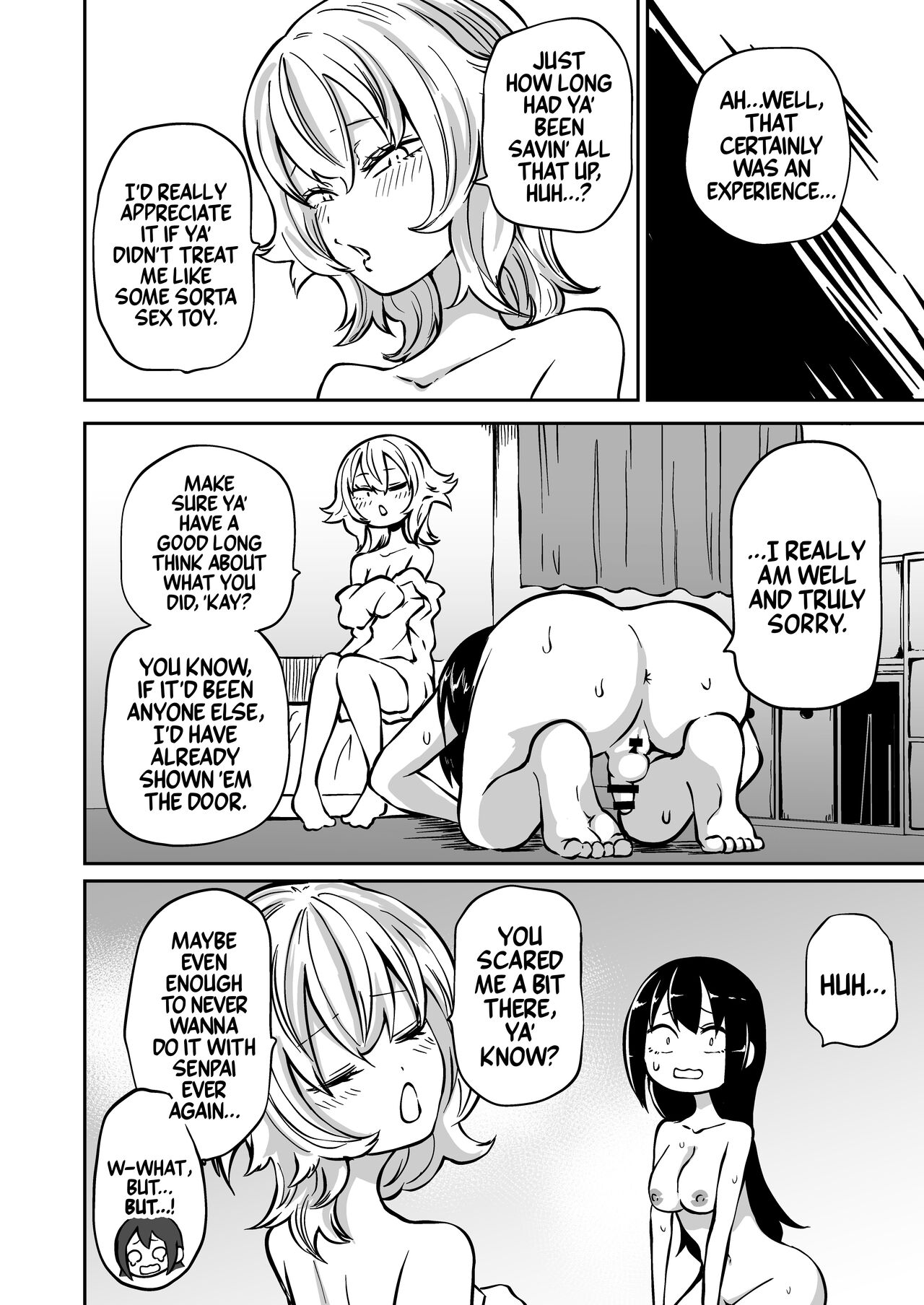 [Mikenekohanten (Sakamoto KAFKA)] Doutei Futanari Senpai Bitch Kouhai no Amaama Fudeoroshi | Virgin Futanari Gets Cherry Popped by Her Slutty Junior [English] [Mr_Person Translation] [Digital] image number 38