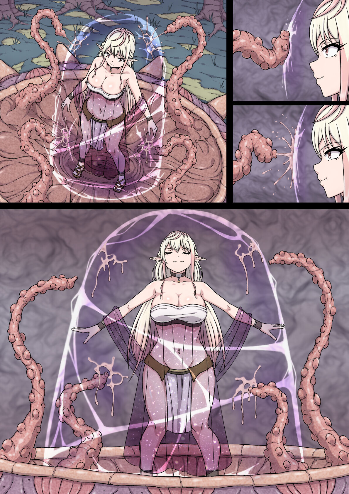 [sawacream] Yuwaku Kyonyuu Onna Elf ha Sakunyuu Monster no Esa ni sare～Jiman no Kyonyuu wo H ni Kaizou sare Sakunyuu Jigoku ni Otosareru Karada～ 画像番号 75