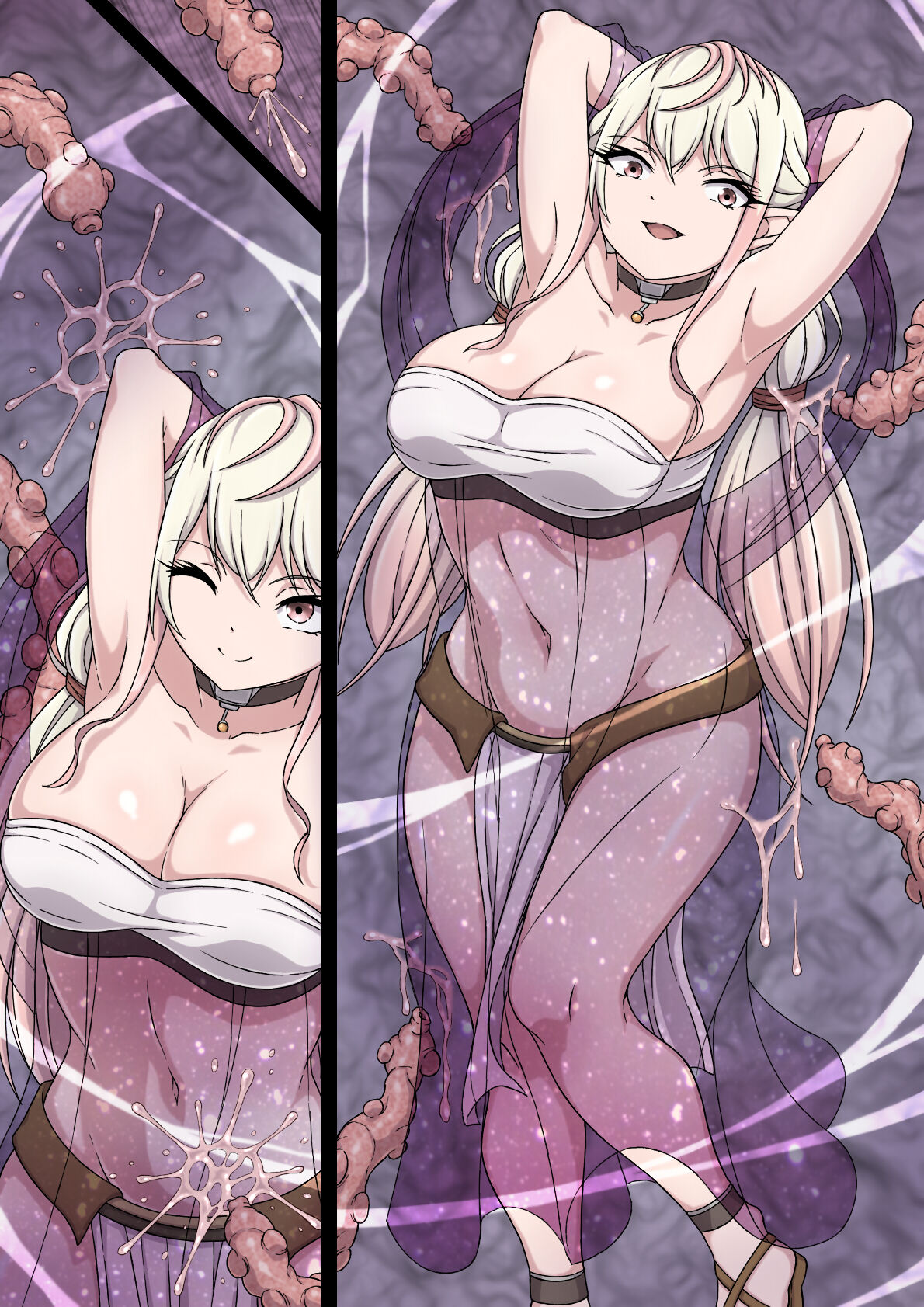 [sawacream] Yuwaku Kyonyuu Onna Elf ha Sakunyuu Monster no Esa ni sare～Jiman no Kyonyuu wo H ni Kaizou sare Sakunyuu Jigoku ni Otosareru Karada～ 画像番号 76