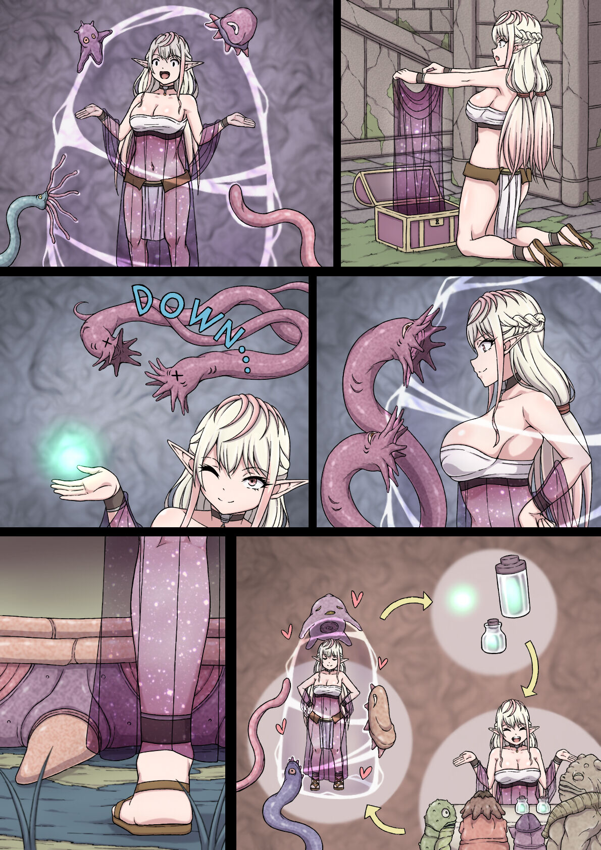 [sawacream] Yuwaku Kyonyuu Onna Elf ha Sakunyuu Monster no Esa ni sare～Jiman no Kyonyuu wo H ni Kaizou sare Sakunyuu Jigoku ni Otosareru Karada～ 画像番号 85