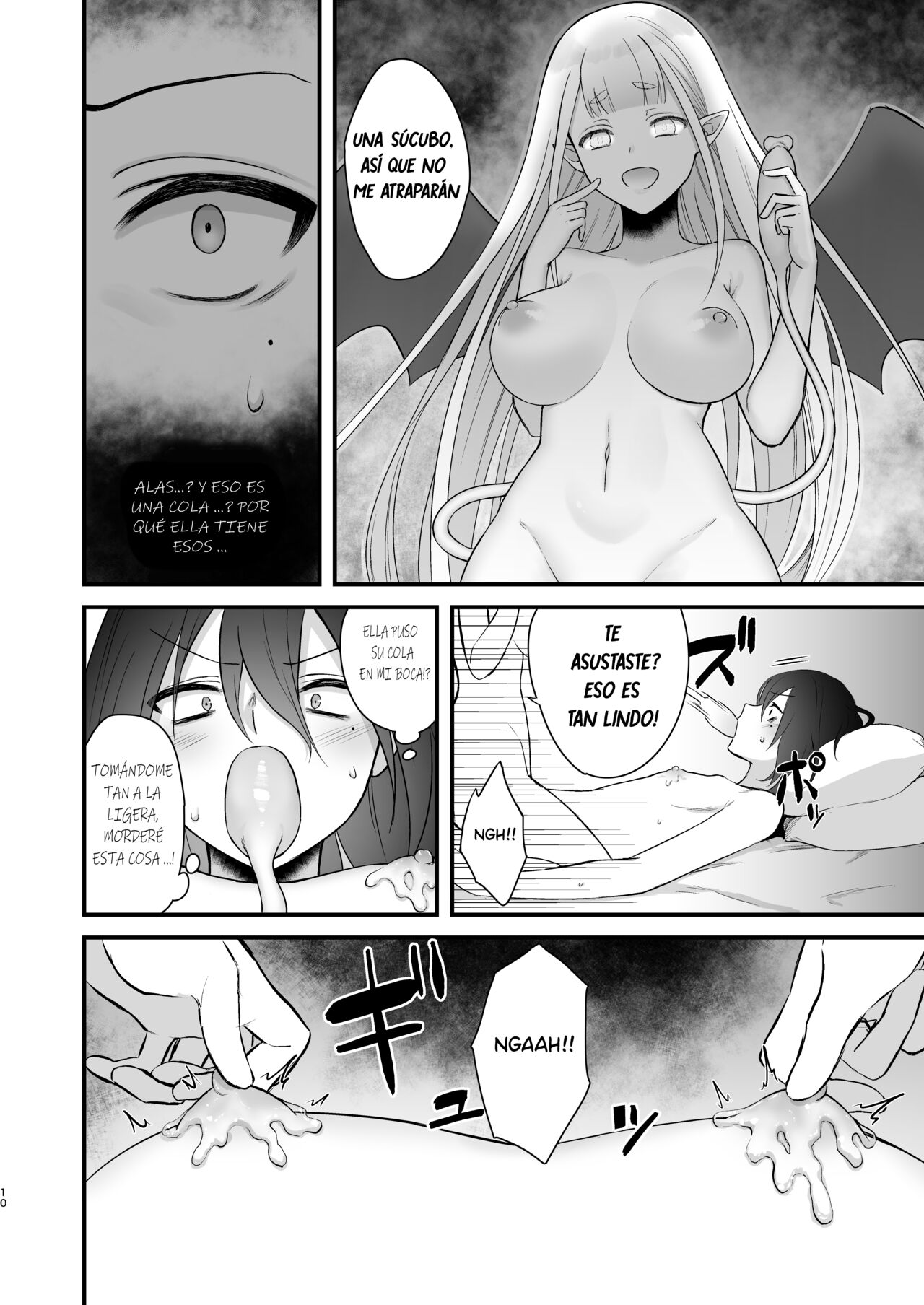 [Nikumayadorodou (Doro)] Osugaki ga Futanari Inma ni Wakaraserareru Hon [Spanish] [Bananare22] image number 11