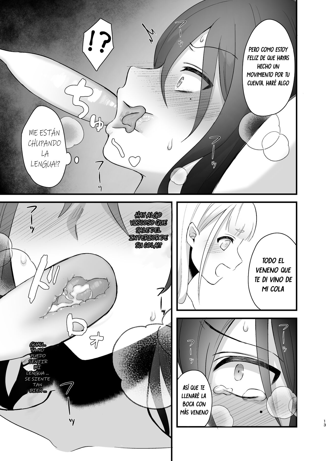 [Nikumayadorodou (Doro)] Osugaki ga Futanari Inma ni Wakaraserareru Hon [Spanish] [Bananare22] image number 14