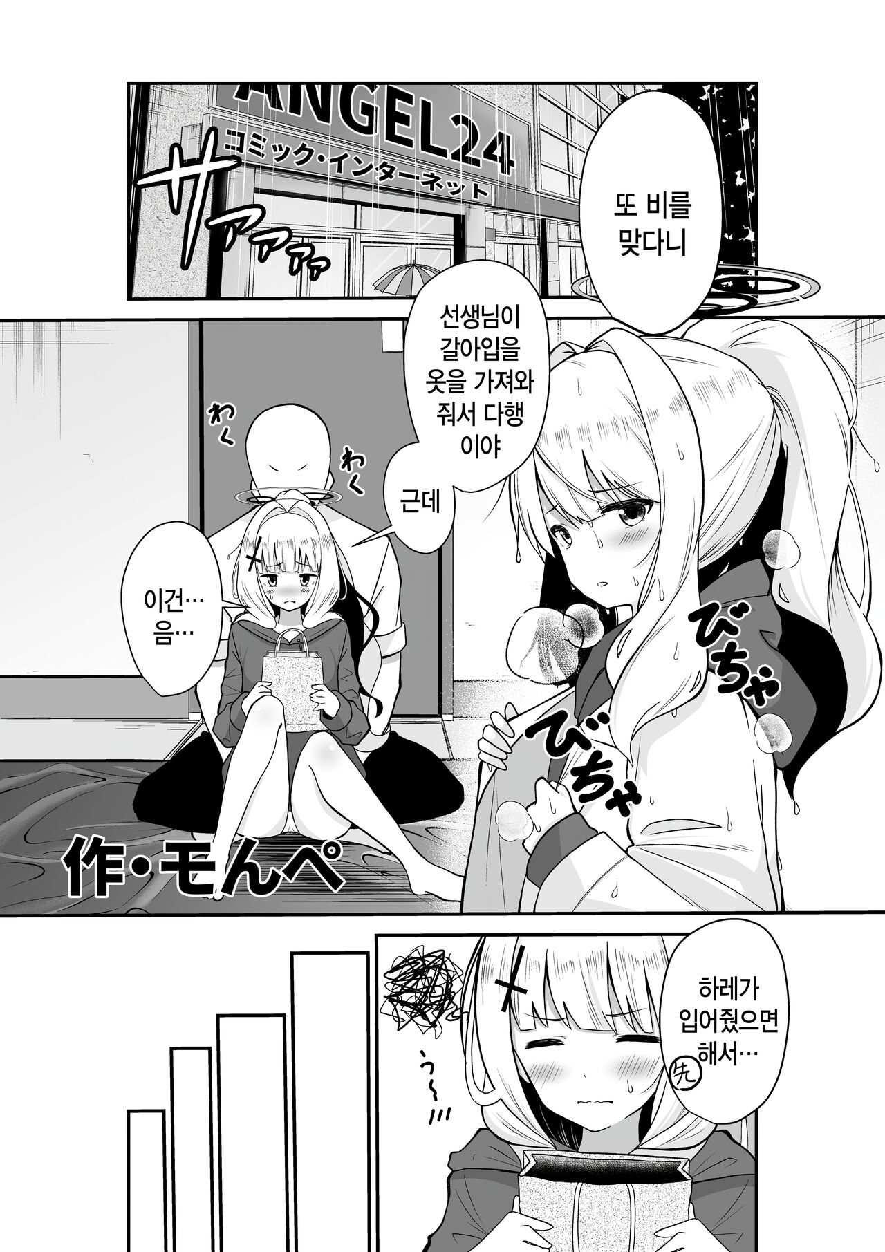 [Monpe] Hare-chan to NeCafe Ecchi | 하레와 넷카페 섹스 (Blue Archive) [Korean] [Digital] 画像番号 1