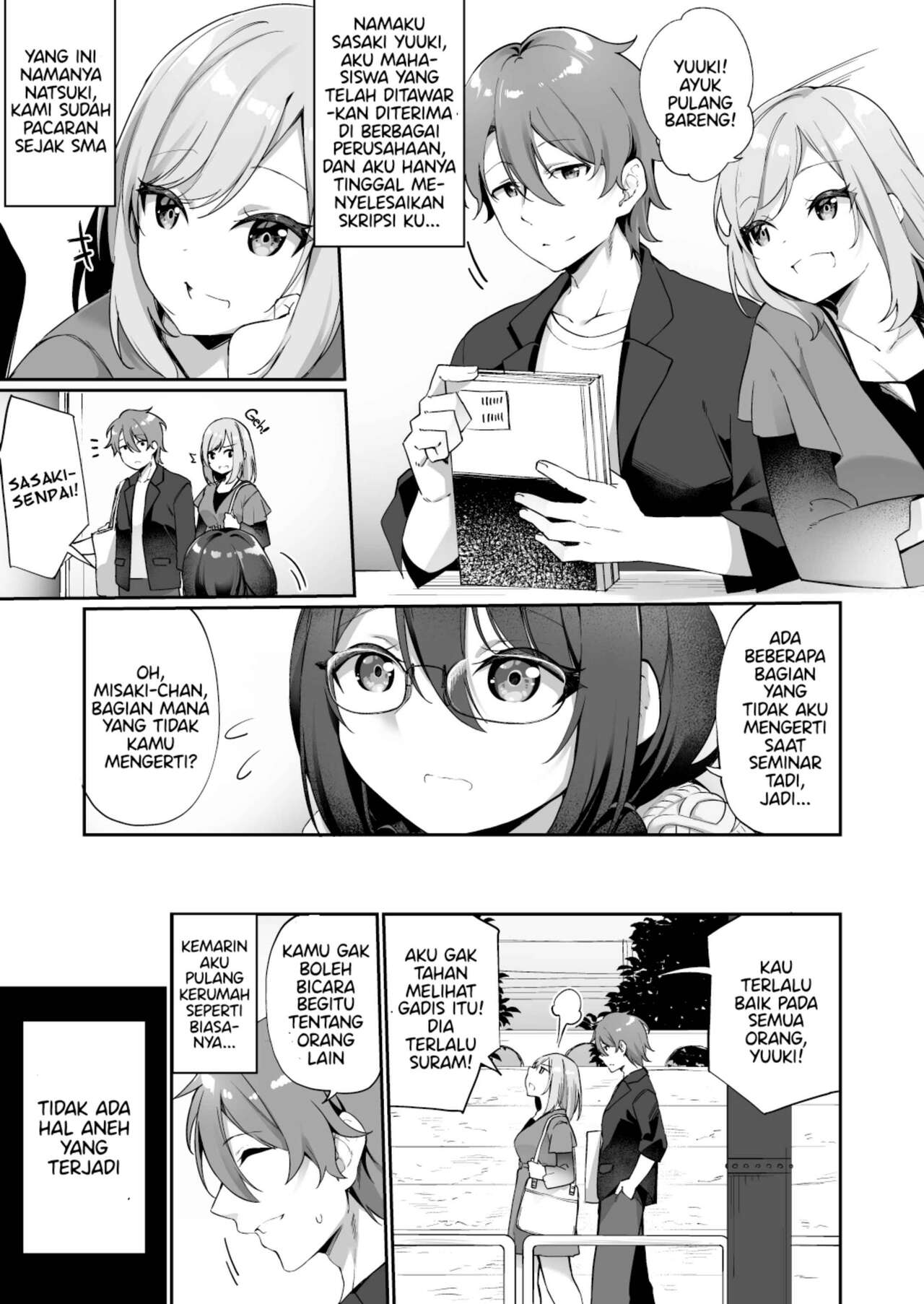 [Amuai Okashi Seisakusho (Kanmuri)] Boku no Koe o Kiku dake de Hatsujou Shichau Yandere Kyonyuu Kouhai ni Karada o Irekaerarete Shimatta!  [Indonesian] [PinattSuki] 이미지 번호 2