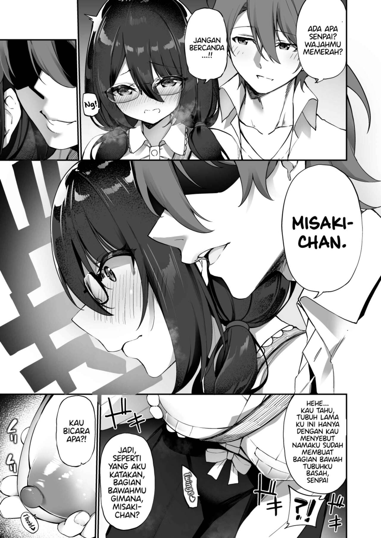 [Amuai Okashi Seisakusho (Kanmuri)] Boku no Koe o Kiku dake de Hatsujou Shichau Yandere Kyonyuu Kouhai ni Karada o Irekaerarete Shimatta!  [Indonesian] [PinattSuki] 이미지 번호 12