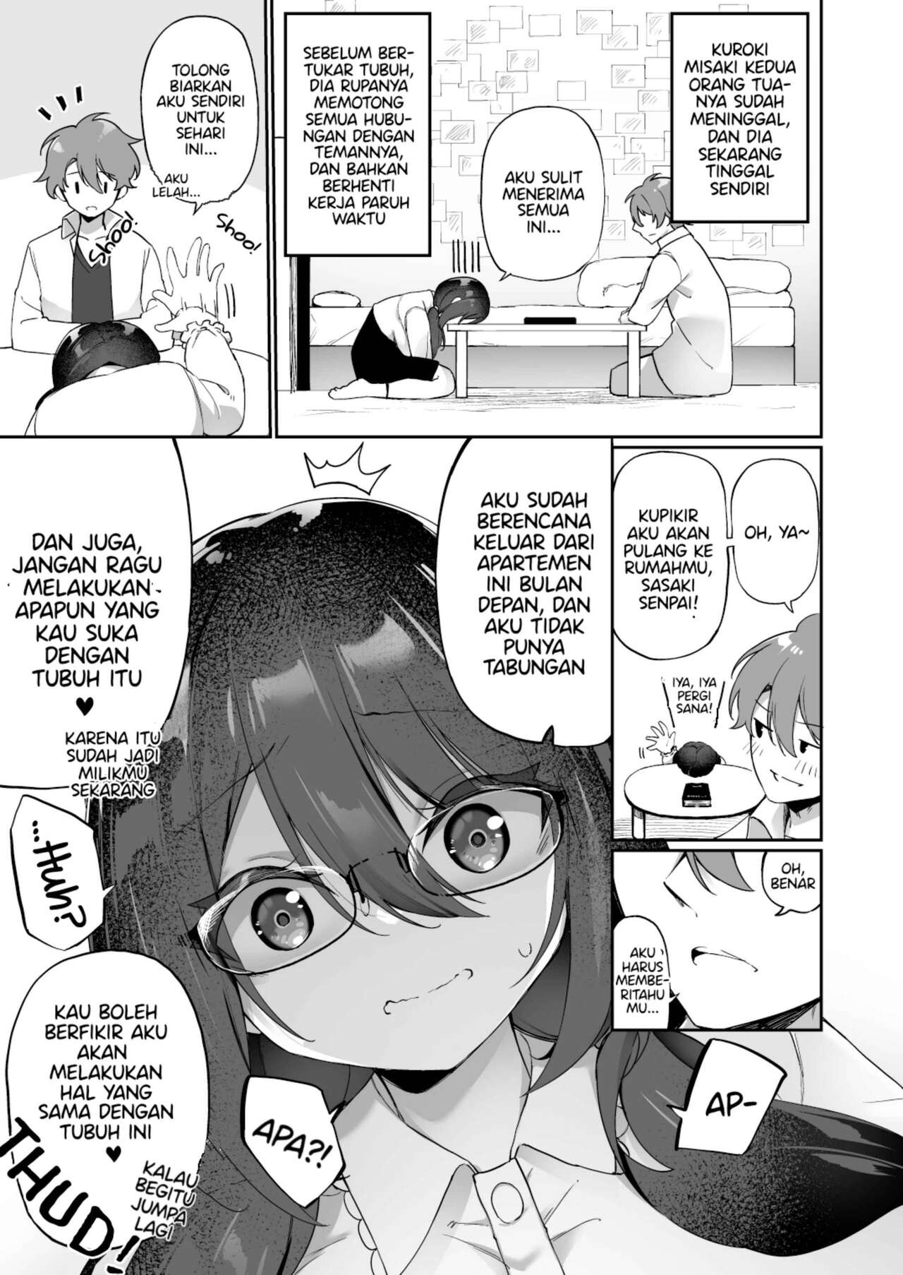 [Amuai Okashi Seisakusho (Kanmuri)] Boku no Koe o Kiku dake de Hatsujou Shichau Yandere Kyonyuu Kouhai ni Karada o Irekaerarete Shimatta!  [Indonesian] [PinattSuki] 이미지 번호 18