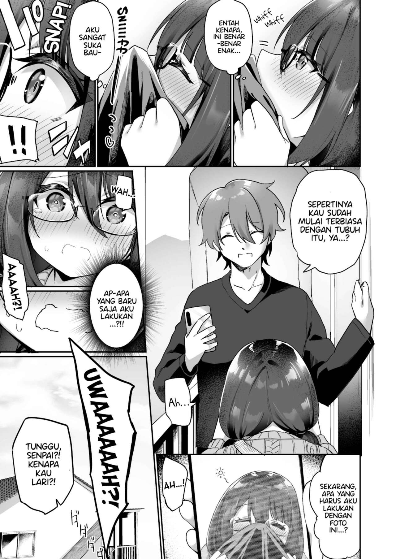 [Amuai Okashi Seisakusho (Kanmuri)] Boku no Koe o Kiku dake de Hatsujou Shichau Yandere Kyonyuu Kouhai ni Karada o Irekaerarete Shimatta!  [Indonesian] [PinattSuki] 이미지 번호 26