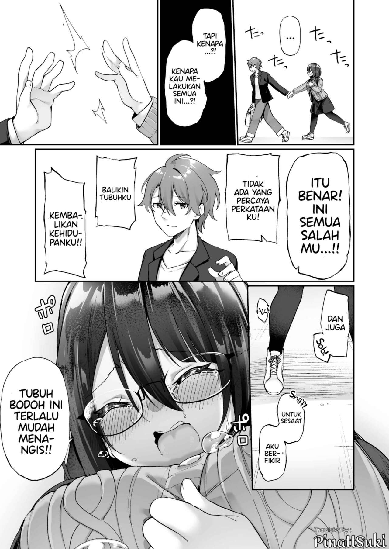 [Amuai Okashi Seisakusho (Kanmuri)] Boku no Koe o Kiku dake de Hatsujou Shichau Yandere Kyonyuu Kouhai ni Karada o Irekaerarete Shimatta!  [Indonesian] [PinattSuki] 이미지 번호 32