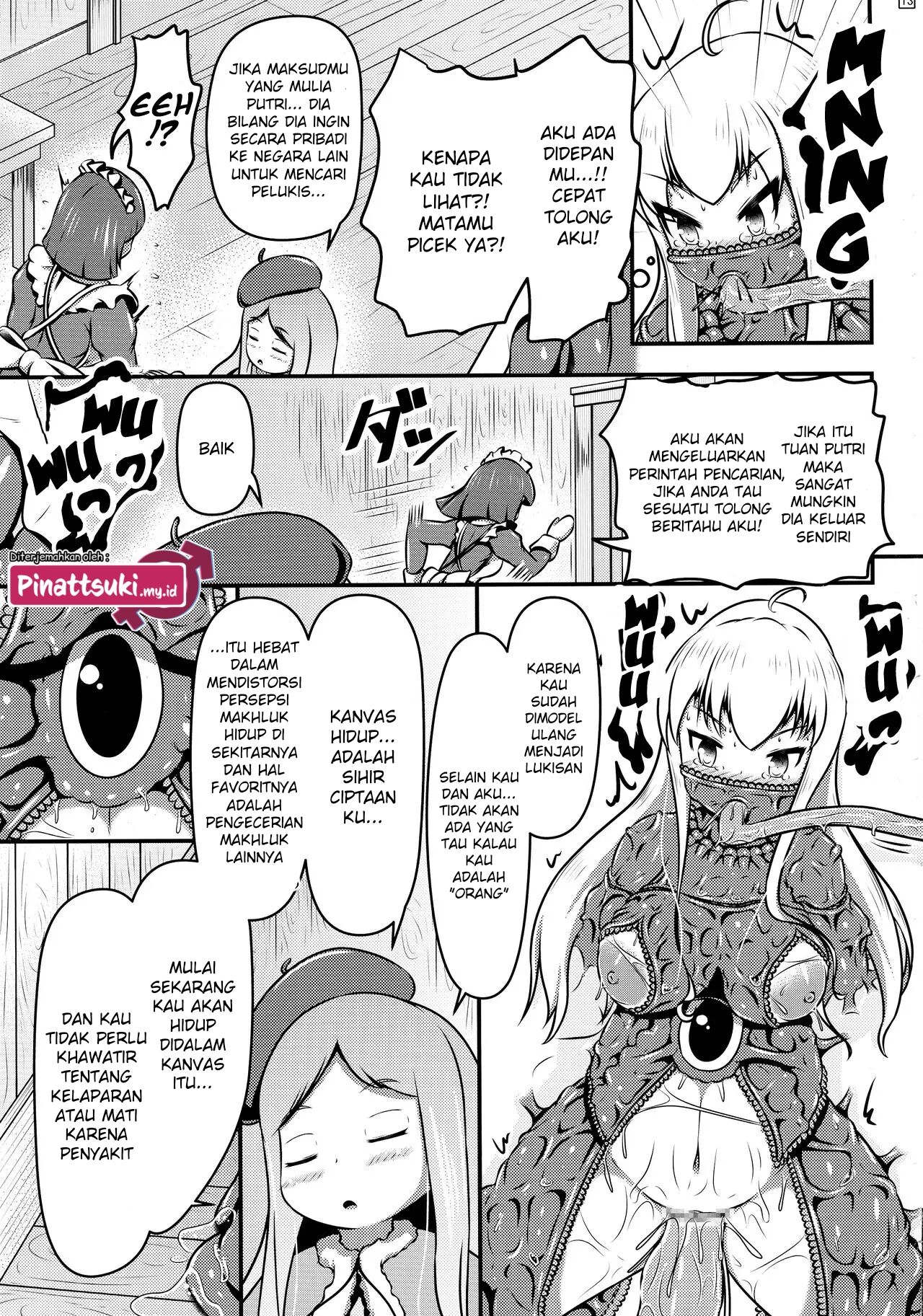 (C95) [Shiroi Shinoshino (Shinoda Kazuhiro)] Ikeru Kaiga ni sareta Ohime-sama no Naedoko Kitan [Indonesian] [PinattSuki] изображение № 15