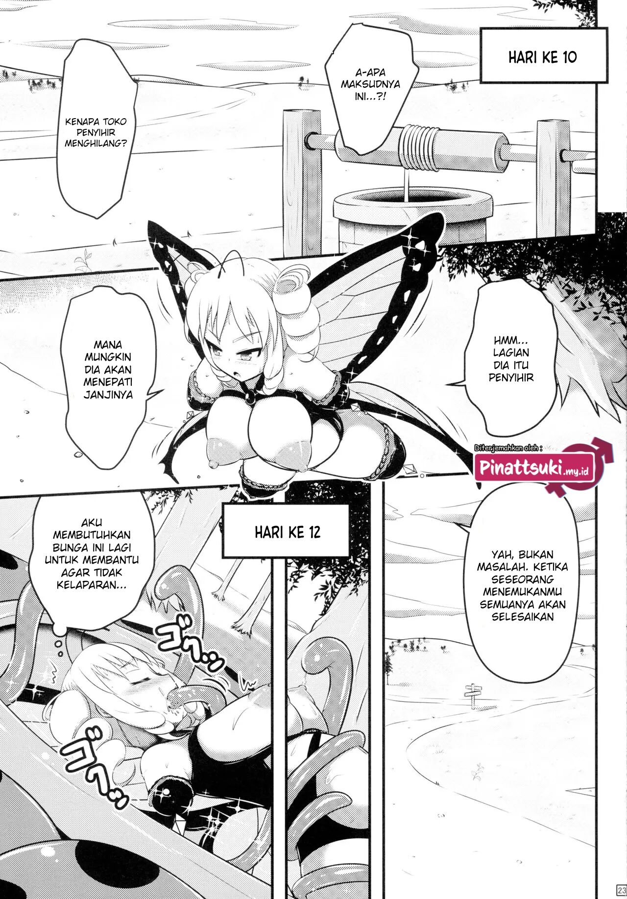 (C89) [Shiroi Shinoshino (Shinoda Kazuhiro)] Chou ni Sareta Daruma Hime no Owaranai Funnyuu Sanran [Indonesian] [PinattSuki] 이미지 번호 25