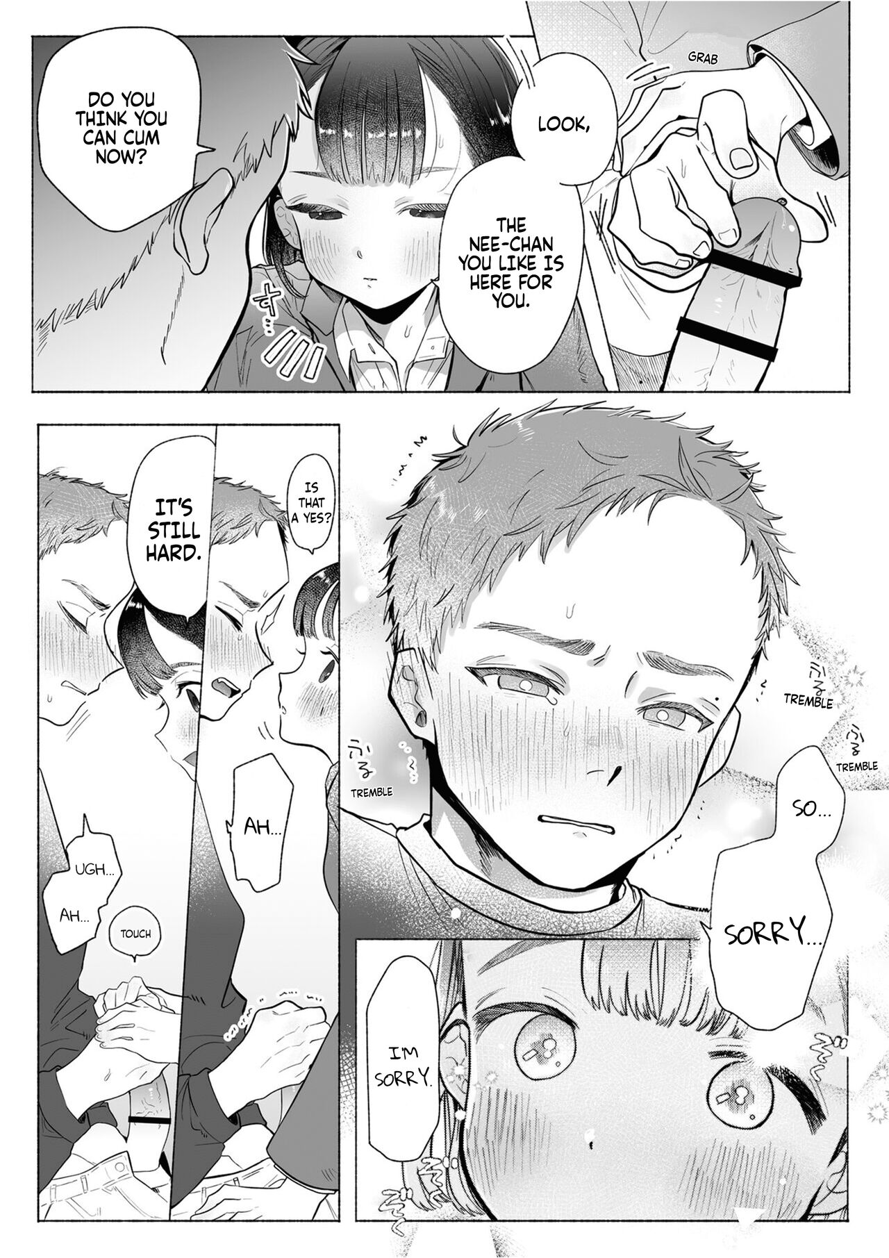 [Otama Jacuzzi (Tama no Chichi)] Ore wa Nee-chan de shika Nukenai [English] [Painful Nightz] 图片编号 18