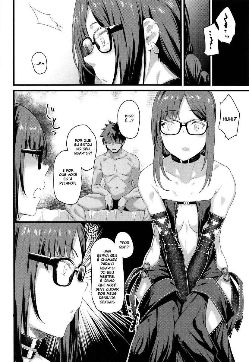 (COMIC1☆15) [Karuwani (Rama)] Moto Senpai ga Eroi Kakkou de Muramura Suru node Saimin Tsukatte Eroi Koto o Suru. (Fate/Grand Order) [Portuguese-BR] image number 10