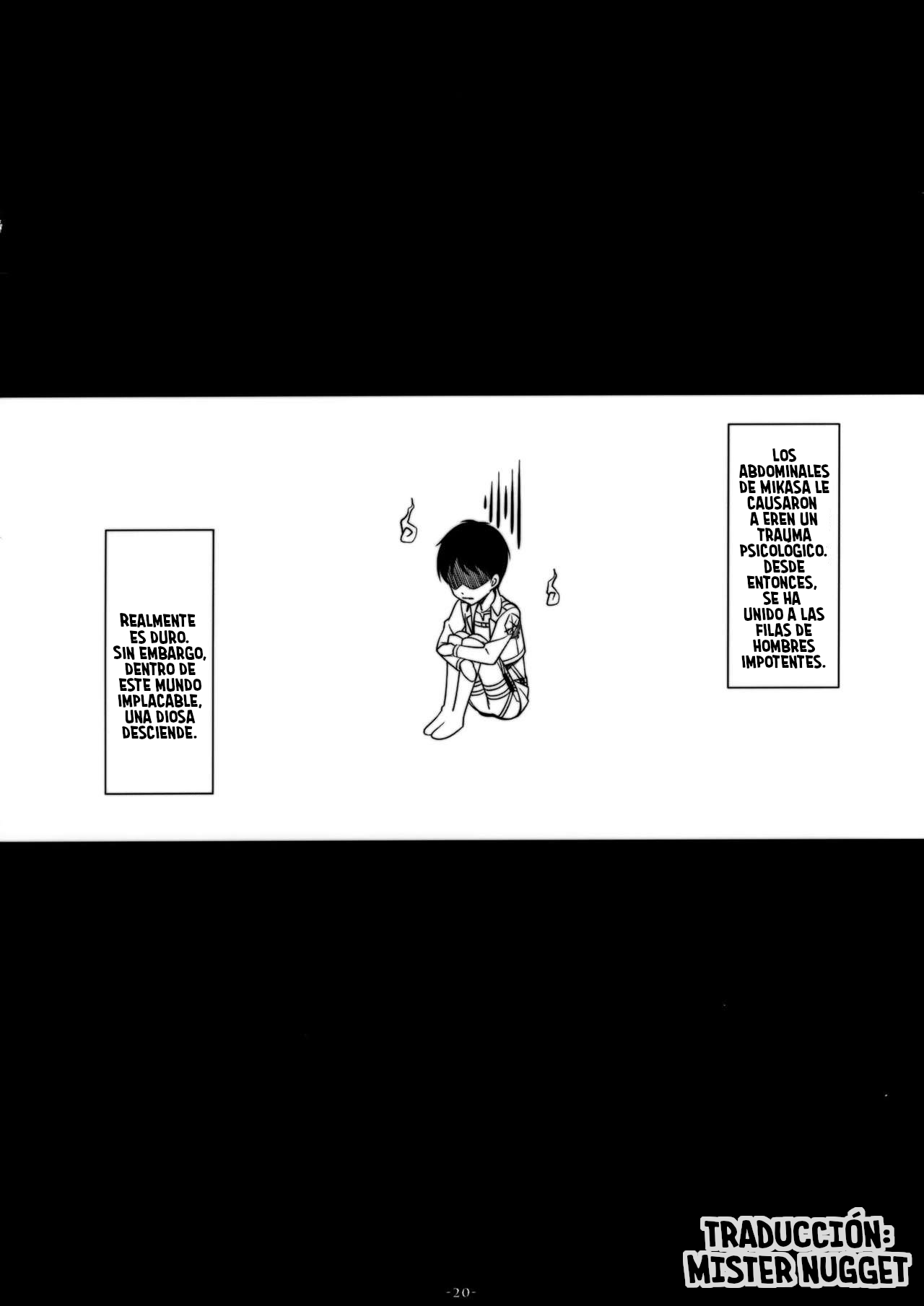 (C84) [Yuusha-sama Go-ikkou (Nemigi Tsukasa)] ATTACK ON MIKASA (Shingeki no Kyojin) [Spanish] [Mr. Nugget] numero di immagine  18