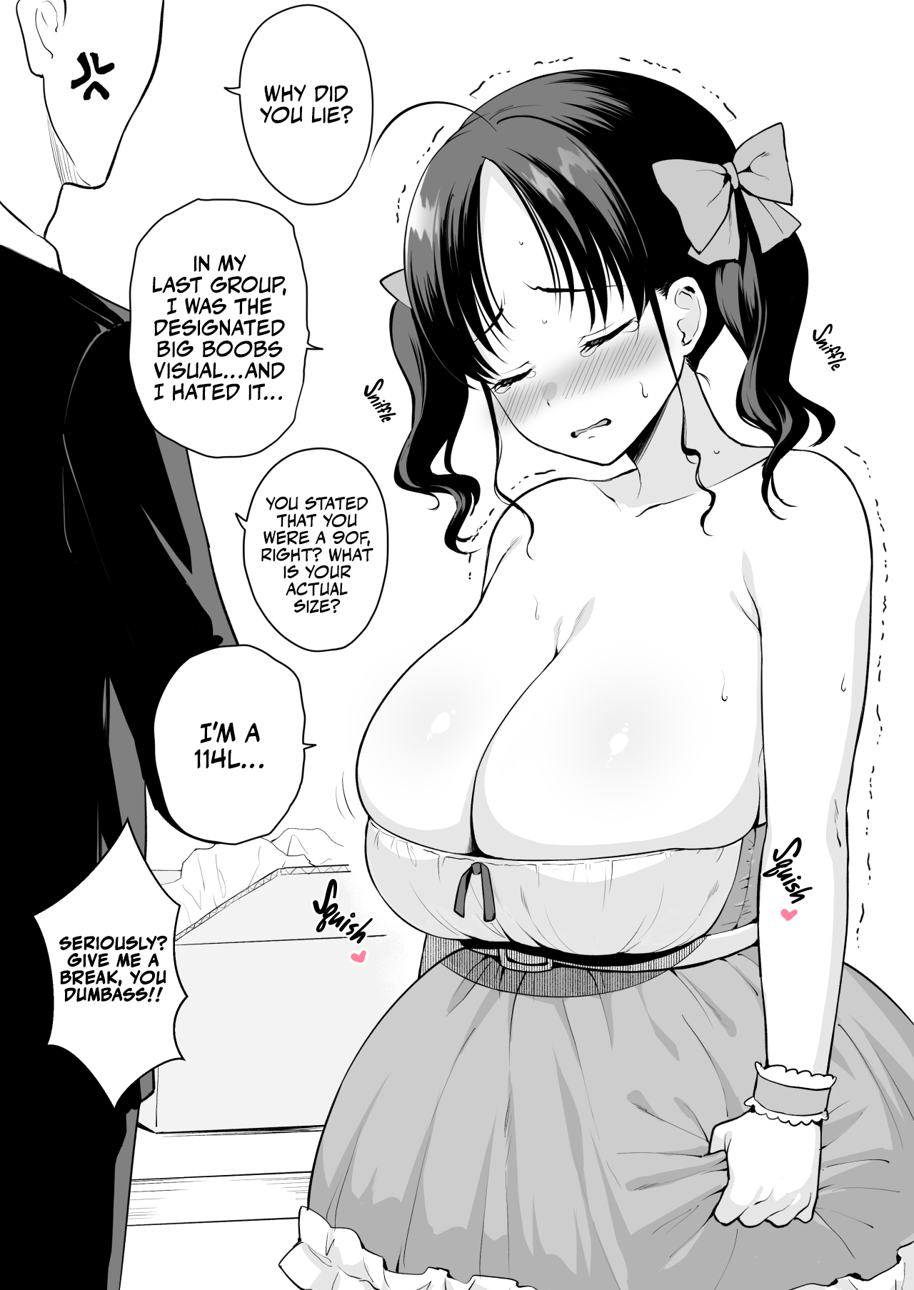 [Yue] Bust Size no Gyaku Saba Shinkoku ga Barete P-san ni Oshioki Sex o Kimerareru Nagachichi Chika Idol | A Determined, Saggy Breasted Underground Idol Gets Punished with Sex for Underreporting Her Bust Size by P-san [English] [korafu] numero di immagine  1