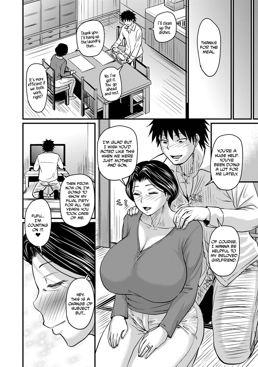[Jirou] Kono Onna wa Ore no... Mom is Mine... Chapter 1-4 [English] [Digital] [less censored ver.] 56eme image