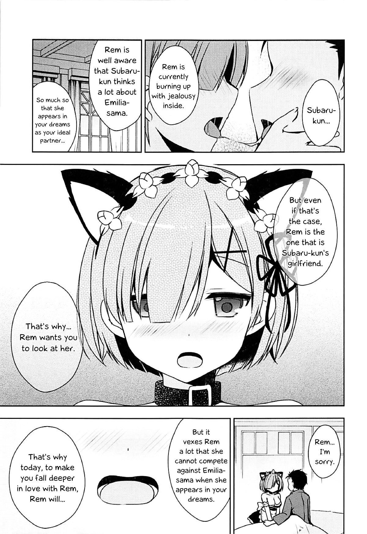 (C93) [moriQ (Mori Airi)] Shall I make Rem-nyan go Nyan Nyan? | Rem-nyan to Nyannyan Suru? (Re:Zero kara Hajimeru Isekai Seikatsu) [English] [EHCOVE] 图片编号 8