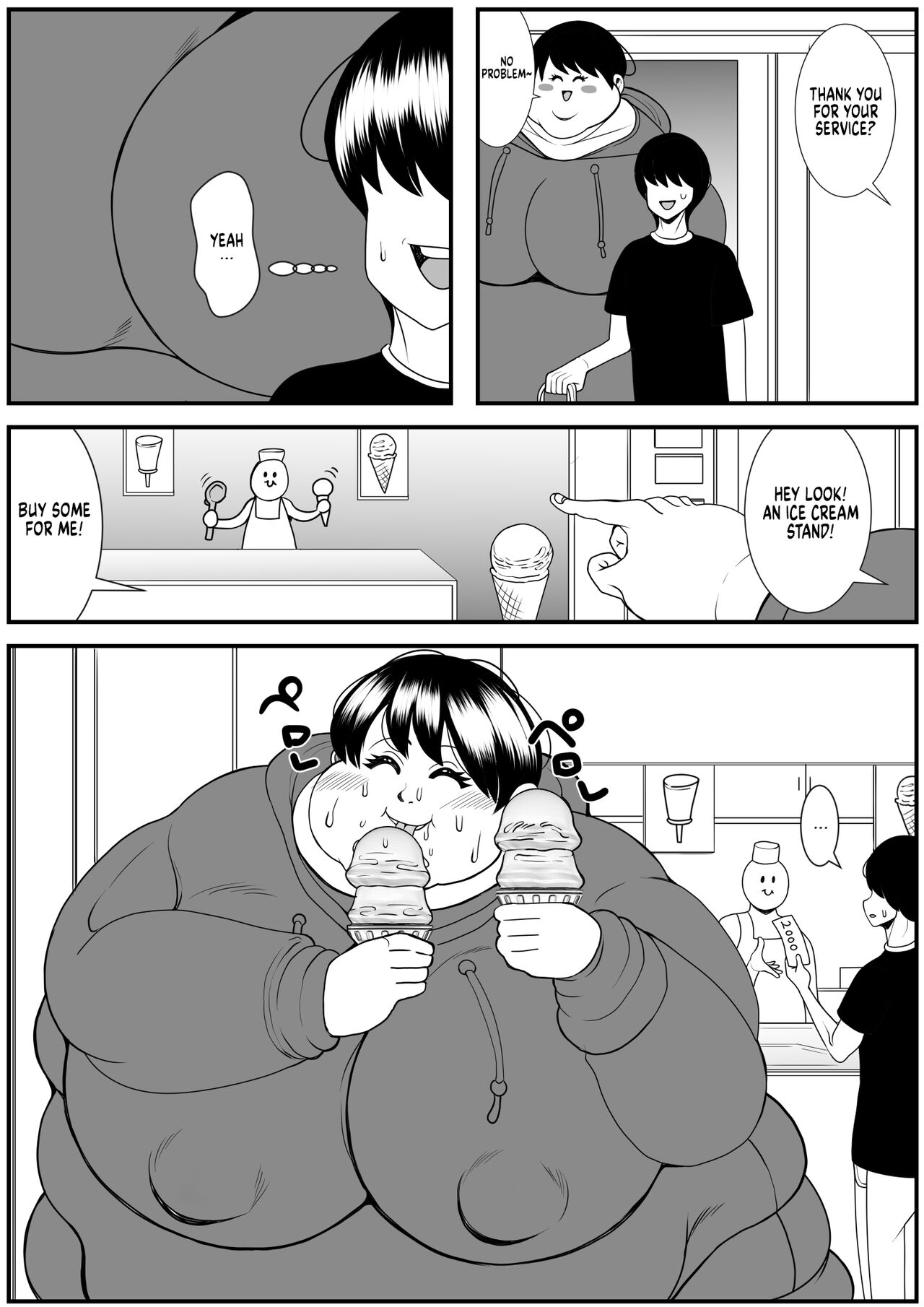 [Nekorondoru (Tokei)] My old babysitter, who I haven’t seen in ten years, has gained weight and became monstrous | Zutto Akogarete Ita Otonari no Onee-san ni 10-nenburi ni Atte Mitara Kusodebu Monster to Kashite [English] [Digital] изображение № 29