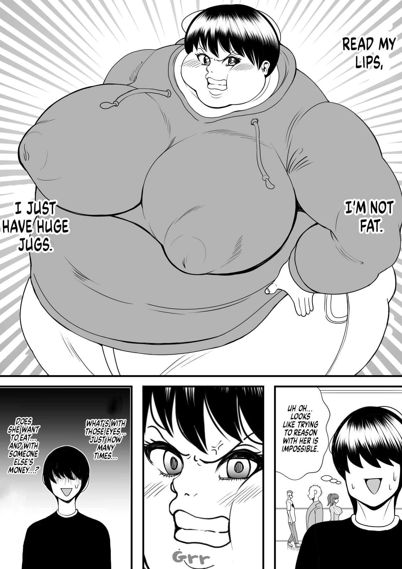 [Nekorondoru (Tokei)] My old babysitter, who I haven’t seen in ten years, has gained weight and became monstrous | Zutto Akogarete Ita Otonari no Onee-san ni 10-nenburi ni Atte Mitara Kusodebu Monster to Kashite [English] [Digital] изображение № 32