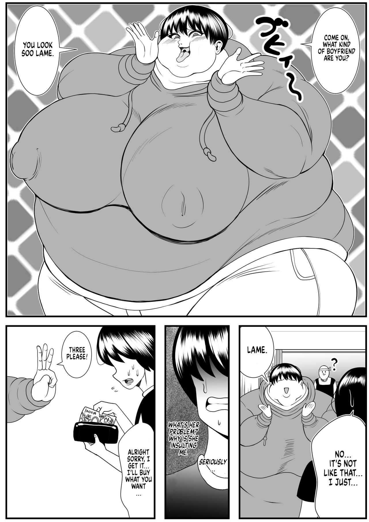 [Nekorondoru (Tokei)] My old babysitter, who I haven’t seen in ten years, has gained weight and became monstrous | Zutto Akogarete Ita Otonari no Onee-san ni 10-nenburi ni Atte Mitara Kusodebu Monster to Kashite [English] [Digital] изображение № 33