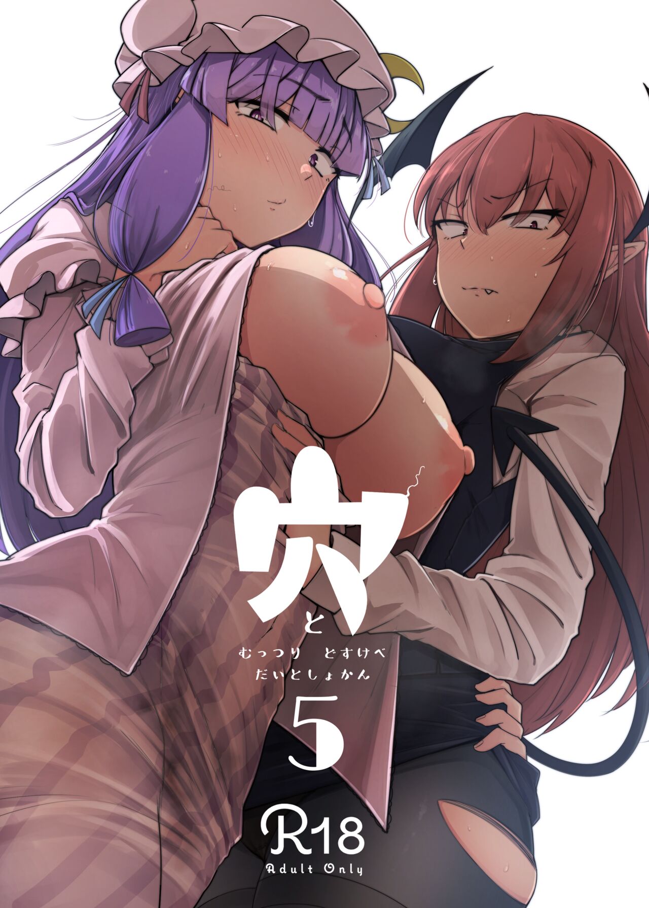 [Jikahatsudensho (flanvia)] Ana to Muttsuri Dosukebe Daitoshokan 5 | The Hole and the Closet Perverted Unmoving Great Library 5 (Touhou Project) [English] [Digital] 图片编号 1