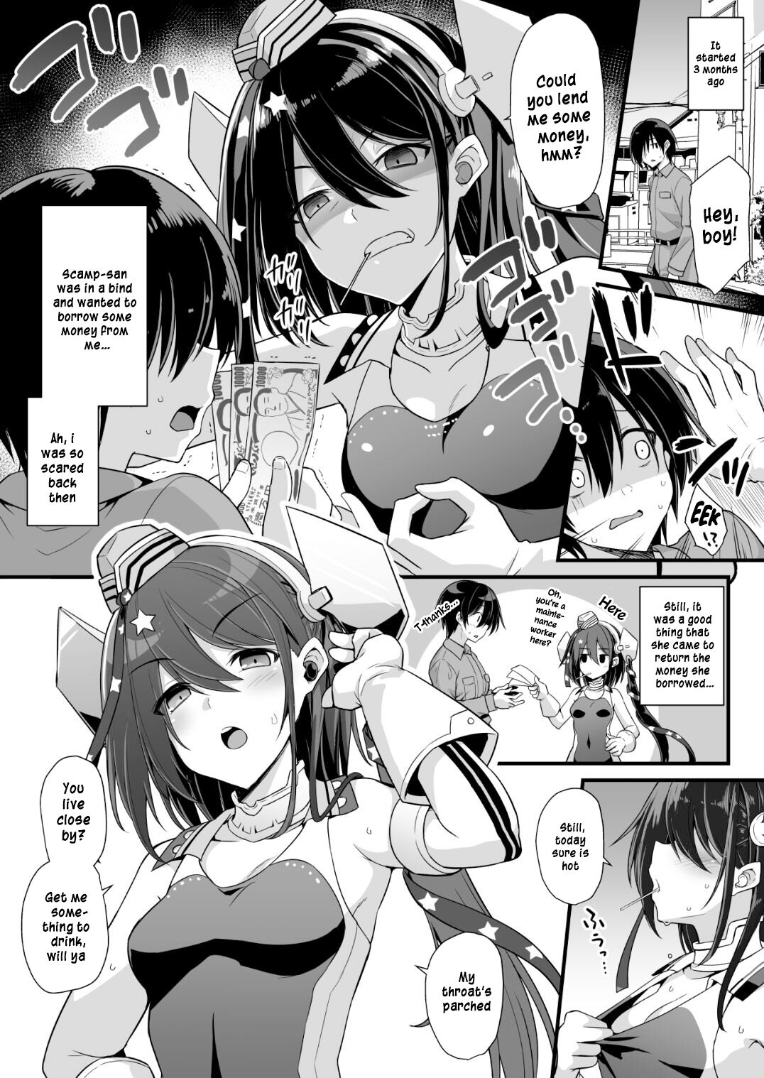 [Akutensoushin (Kokutou Nikke)] Scamp-Chan wa Nikushokukei Joshi!! (Kantai Collection -KanColle-) [Digital] [English] [Tomoshibi+SquigglesJP] image number 3