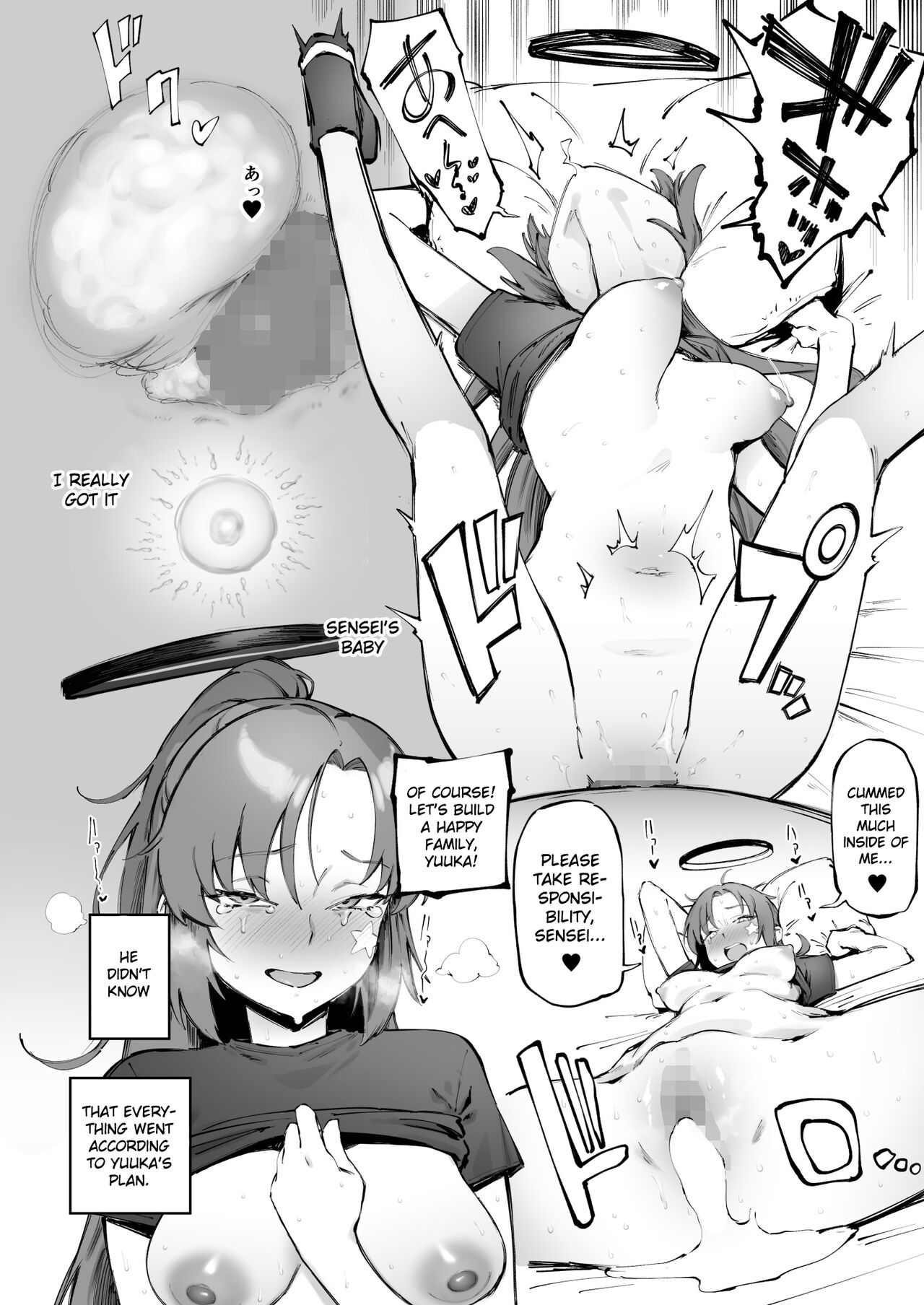 [Suruga Kuroitsu] Yuuka (Taisoufuku) to Echichi (Blue Archive) [English] [Gagak_Ireng] image number 7