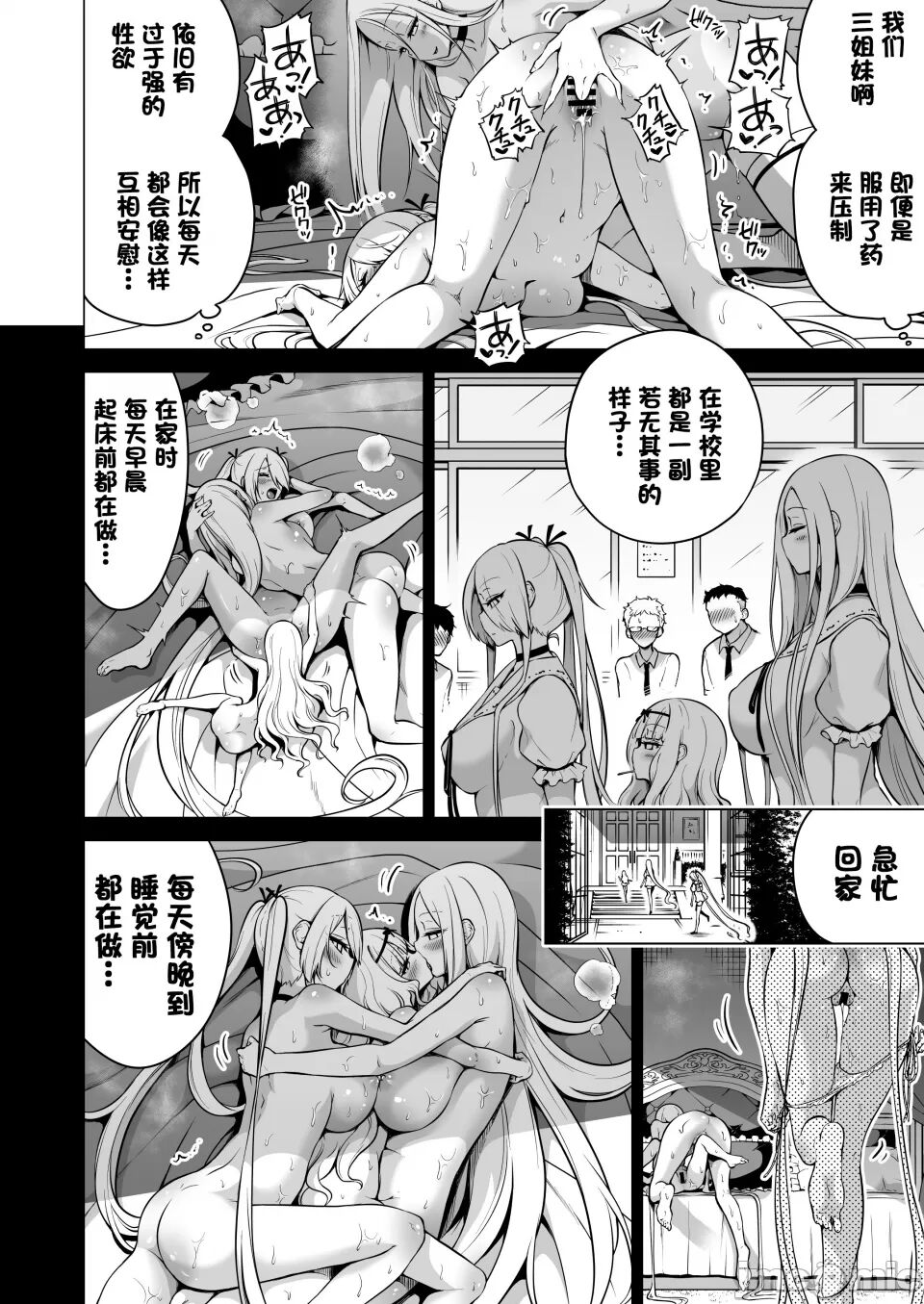 [Akatukiya (Akatuki Myuuto)] Boku ni shika Furenai Succubus Sanshimai ni Shiborareru Hanashi 2 ~Sanjo Lily Hen~ [Chinese] [X个人汉化] [Digital] numero di immagine  30