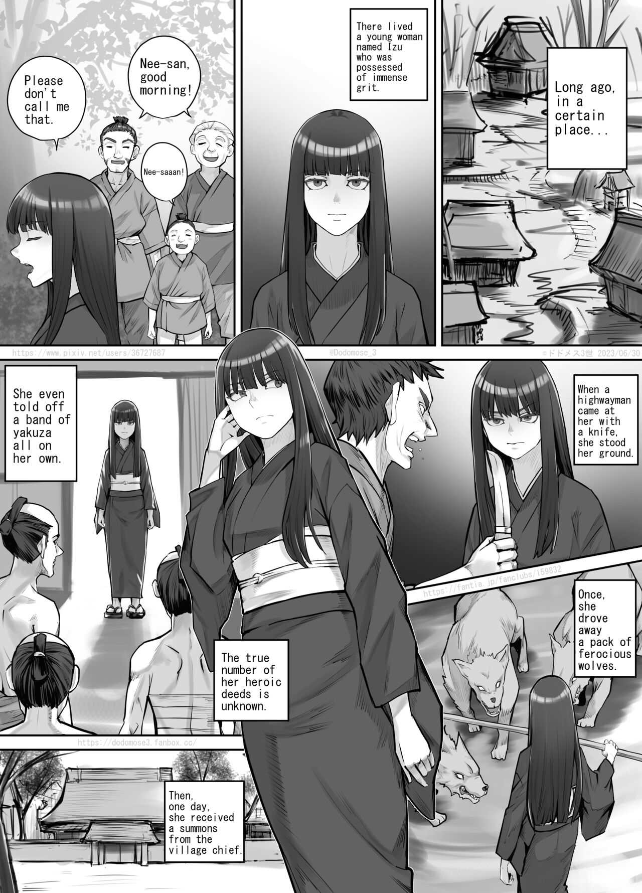 [DODOMESU3SEI] 前髪ぱっつん黒髪ロングの女の子が妖怪を退治するお話 （English Version） imagen número 2