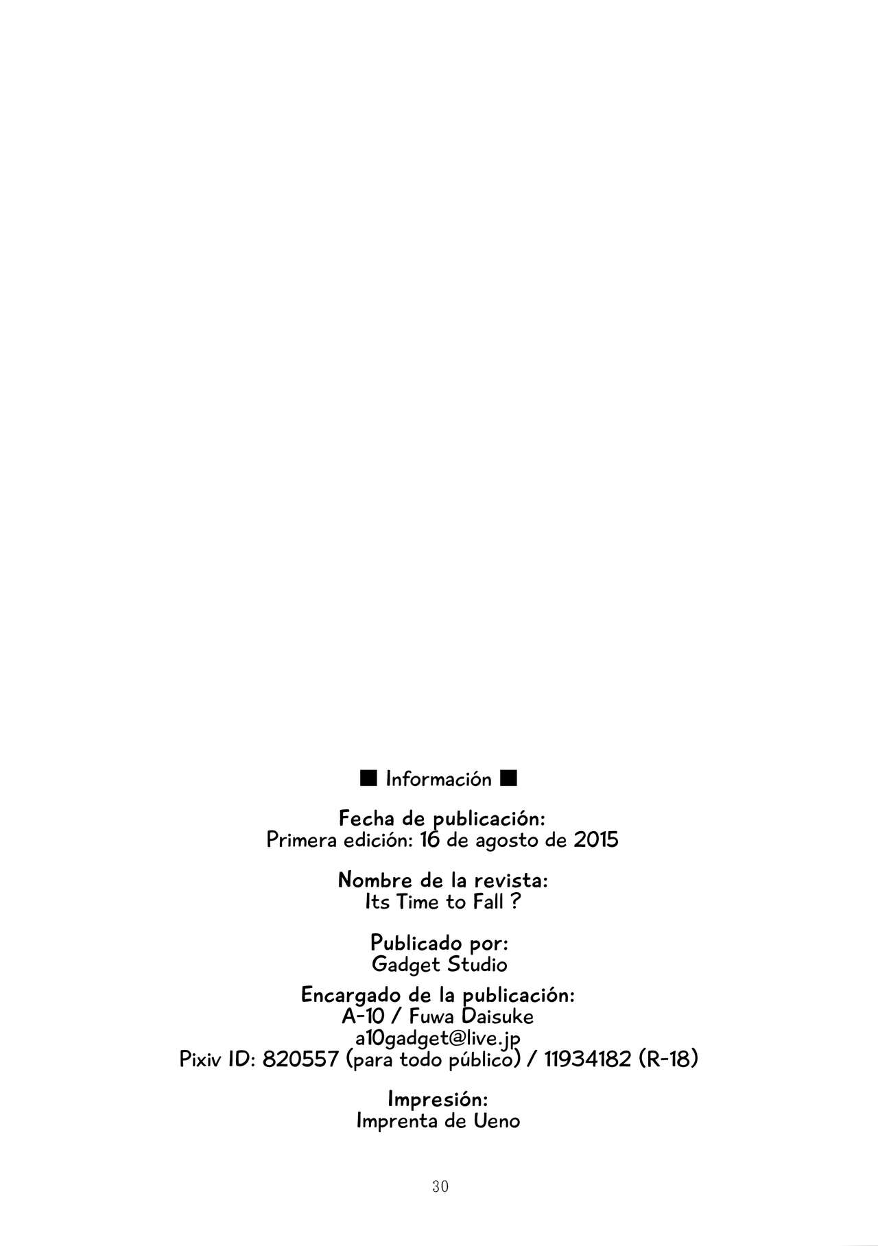 (C88) [GADGET (A-10)] Its Time to Fall? (Puella Magi Madoka Magica) [Spanish] Bildnummer 29