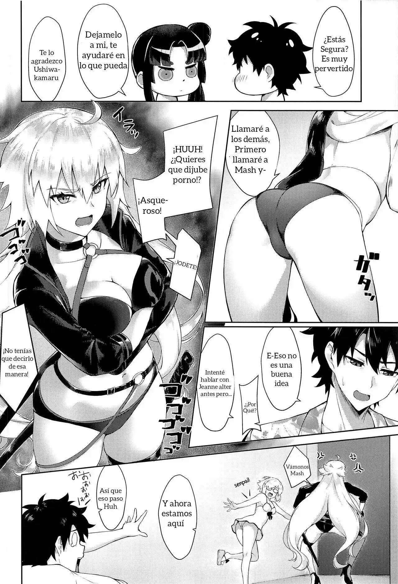 [Ayashii Bochi (PINTA)] Ushiwakamaru to Genkou Seikatsu | Working on a Draft with Ushiwakamaru (Fate/Grand Order) [Spanish] image number 3