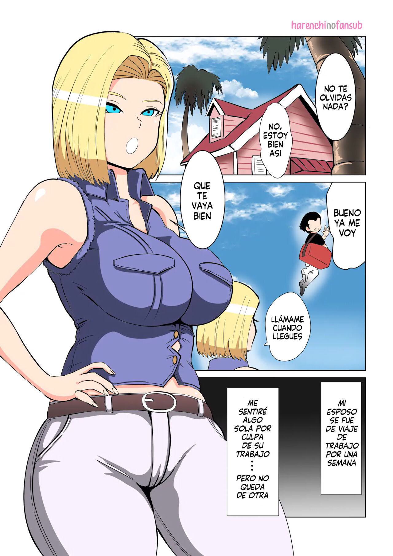 [Donaora] DRAGON-HOLE Kinpatsu no Hitozuma Hen (Dragon Ball Z) [Digital] [Spanish] [Harenchi no Fansub] image number 4