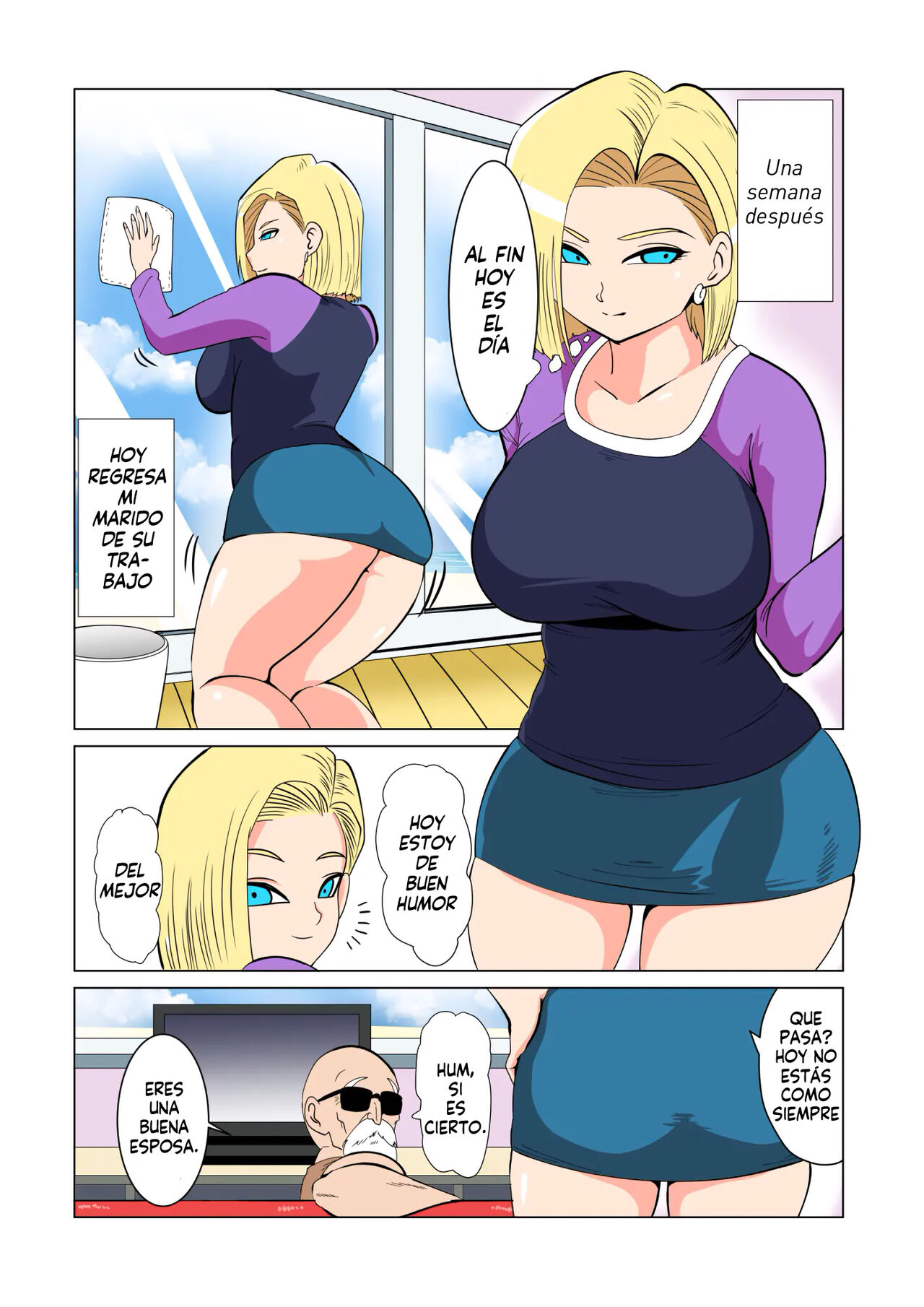 [Donaora] DRAGON-HOLE Kinpatsu no Hitozuma Hen (Dragon Ball Z) [Digital] [Spanish] [Harenchi no Fansub] image number 10