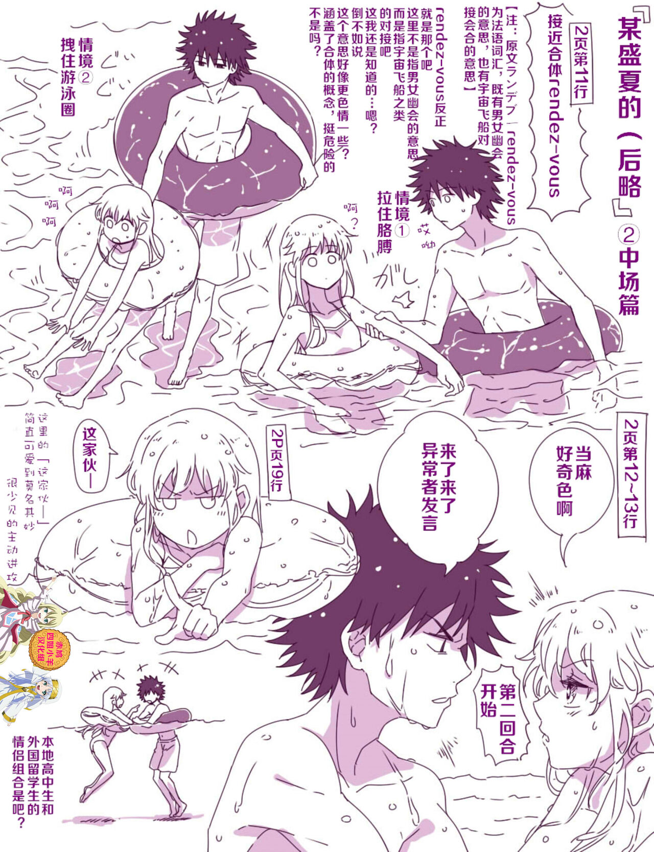 茵蒂克丝x上条当麻，某盛夏的原點回歸(Toaru Majutsu no Index) [Chinese] [赤鸠四姐小羊汉化] изображение № 3