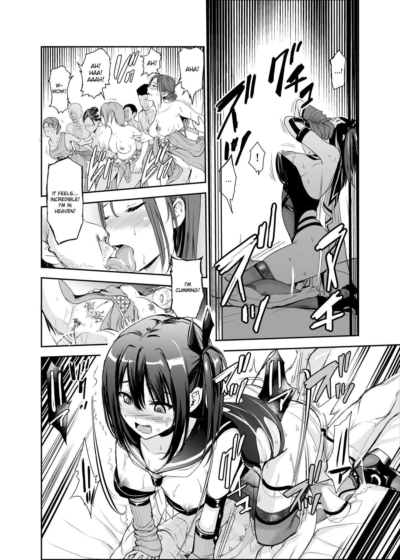 [Raid Socks (Tricky)] Tsuyagari Mura 5 ~Kareshi o Mamoru Tame Hikyou no Mura de Kyousei Gohoushi & NTR Sex~ [English] [Ruru Scanlations] Bildnummer 31