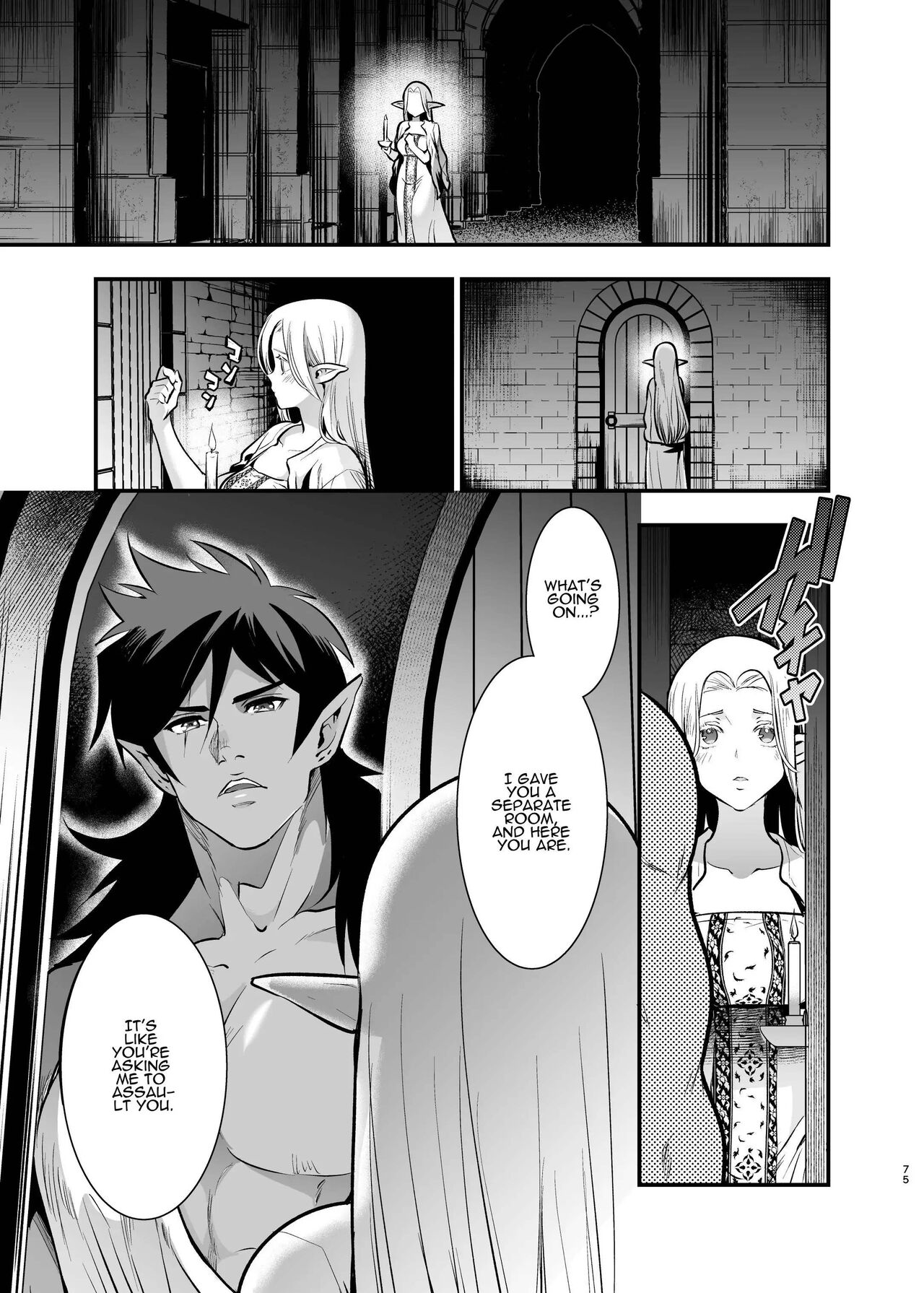 [Jewelry Box (Tamaki Nao)] Orc no Hanayome ~Saraware Elf wa Kairaku ni Ochiru~ | Orc Bride ~Abducted Elf Corrupted by Pleasure~ [English] image number 73