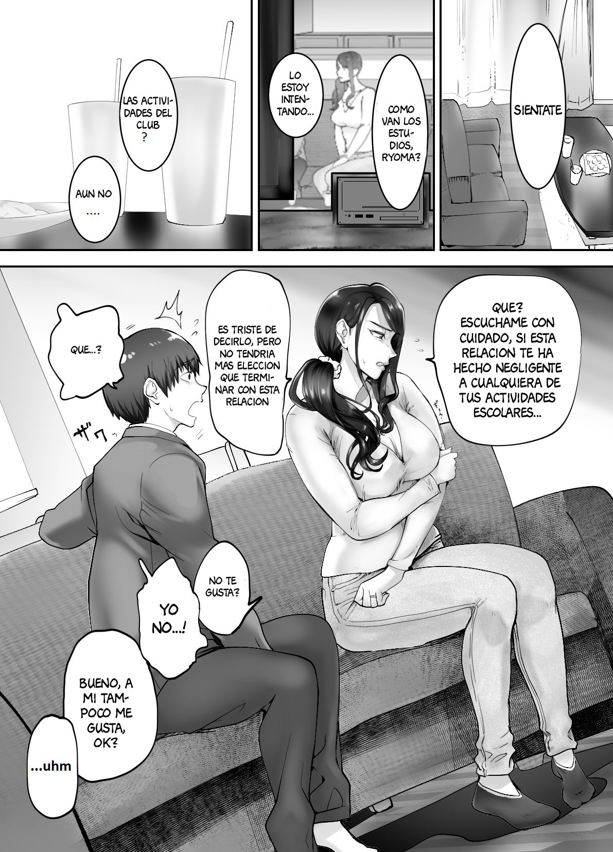 [Pink Sakuhin Okiba (Pink Taro)] Osananajimi ga Mama to Yatte Imasu. 3 [Spanish] [Anything Scan] image number 9