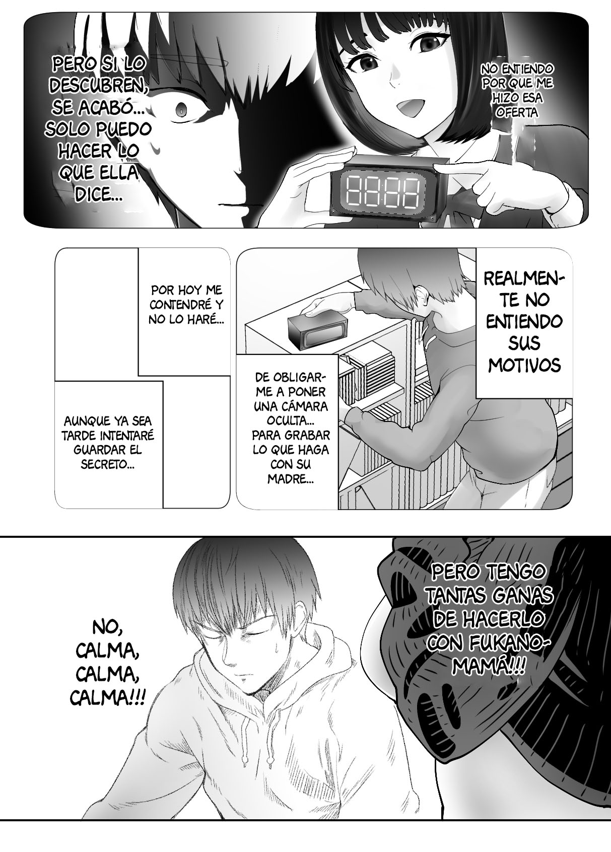 [Pink Sakuhin Okiba (Pink Taro)] Osananajimi ga Mama to Yatte Imasu. 4 [Spanish] [Anything Scan] image number 9