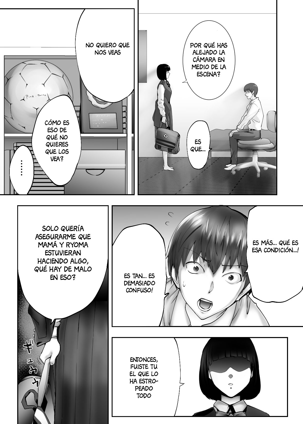 [Pink Sakuhin Okiba (Pink Taro)] Osananajimi ga Mama to Yatte Imasu. 4 [Spanish] [Anything Scan] image number 38