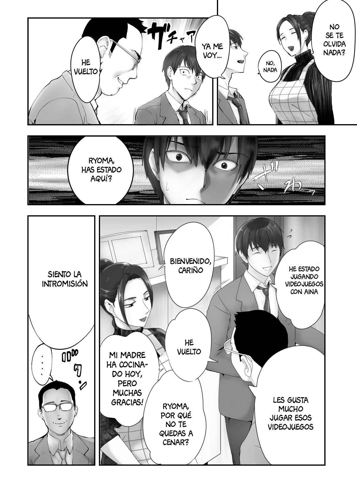 [Pink Sakuhin Okiba (Pink Taro)] Osananajimi ga Mama to Yatte Imasu. 8 [Spanish] [Anything Scan] image number 41