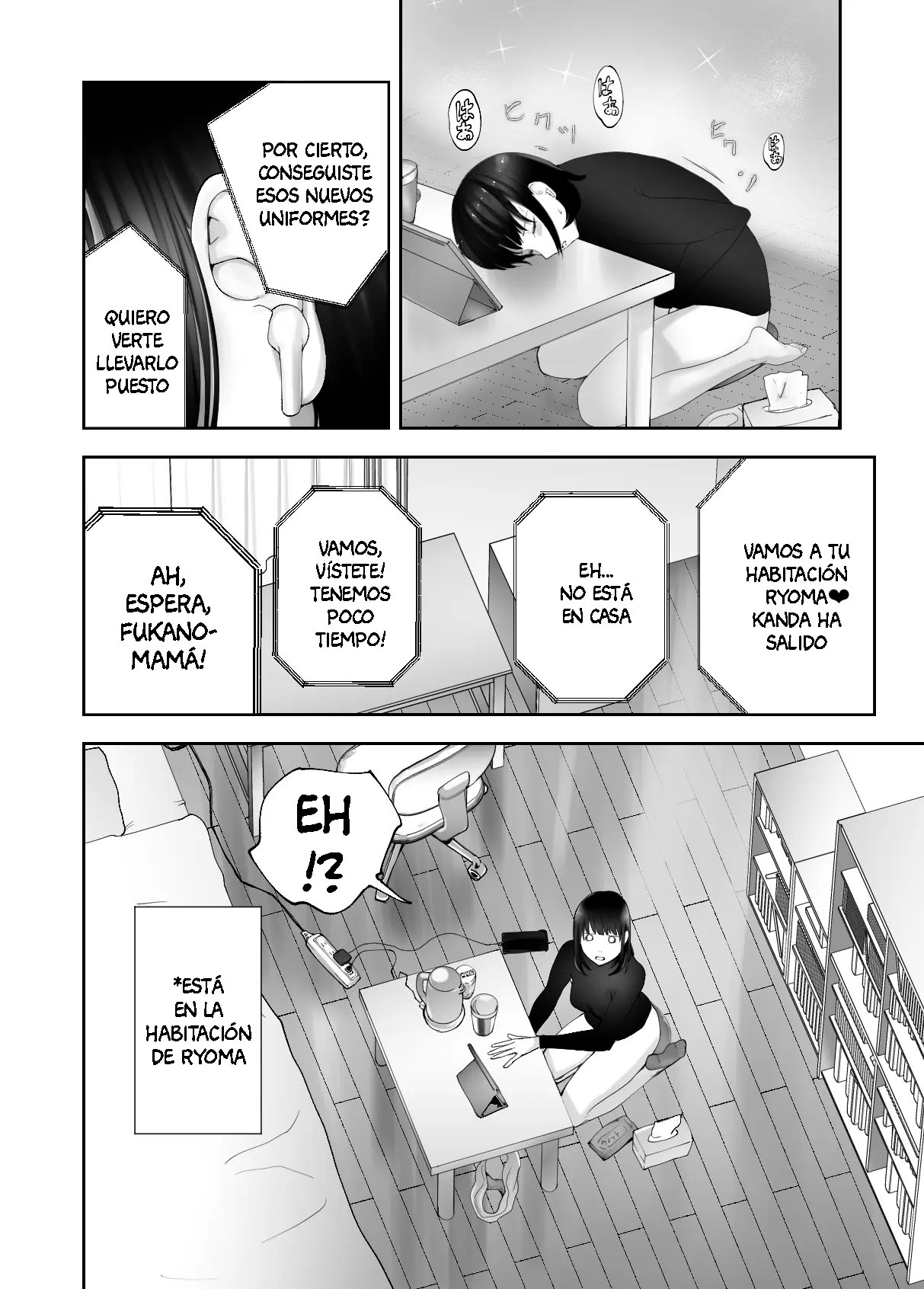 [Pink Sakuhin Okiba (Pink Taro)] Osananajimi ga Mama to Yatte Imasu. 10 [Spanish] [Anything Scan] image number 53