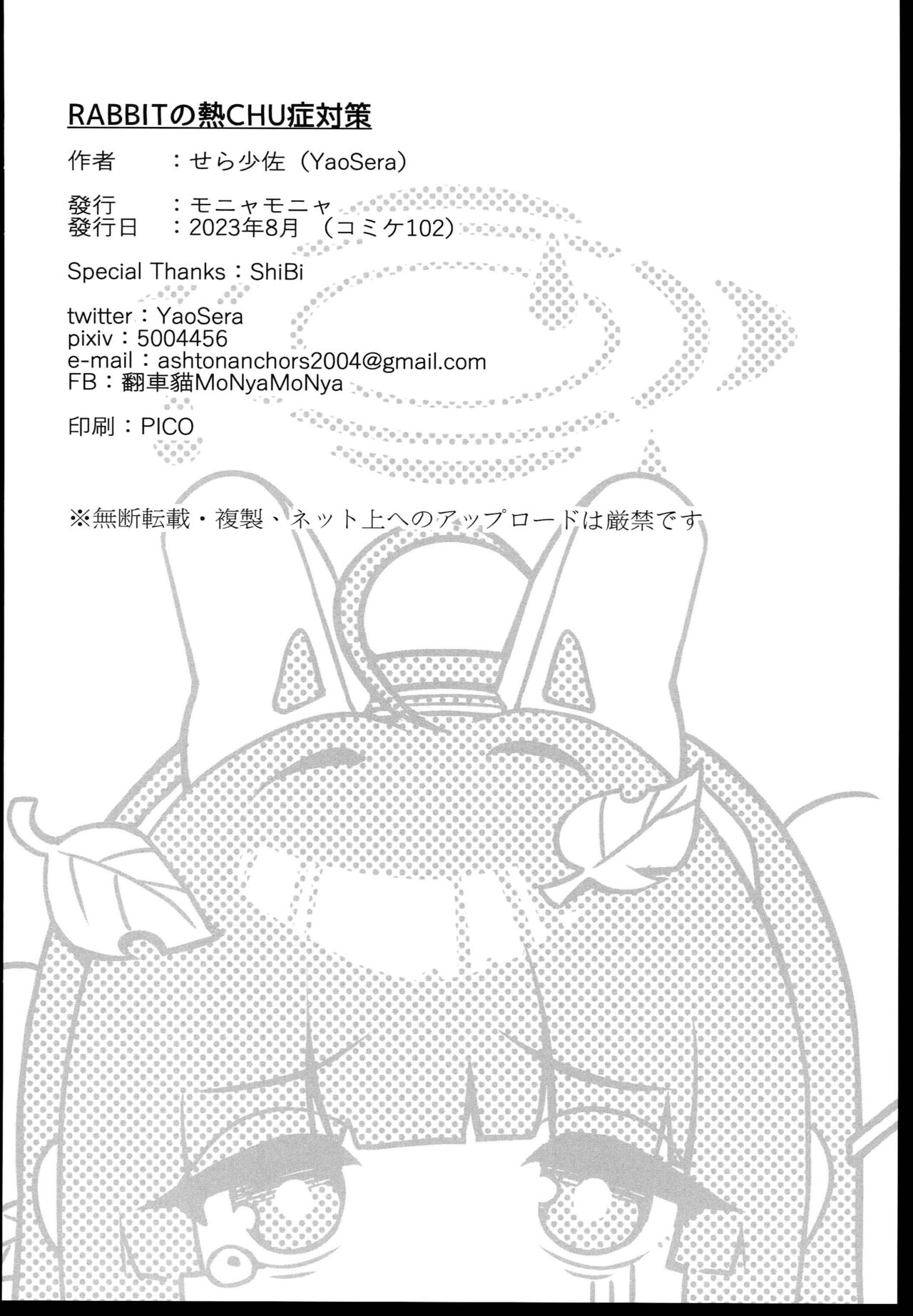 (C102) [MoNyaMoNya (Sera Shousa)] RABBIT no NecCHUshou Taisaku (Blue Archive) Bildnummer 22