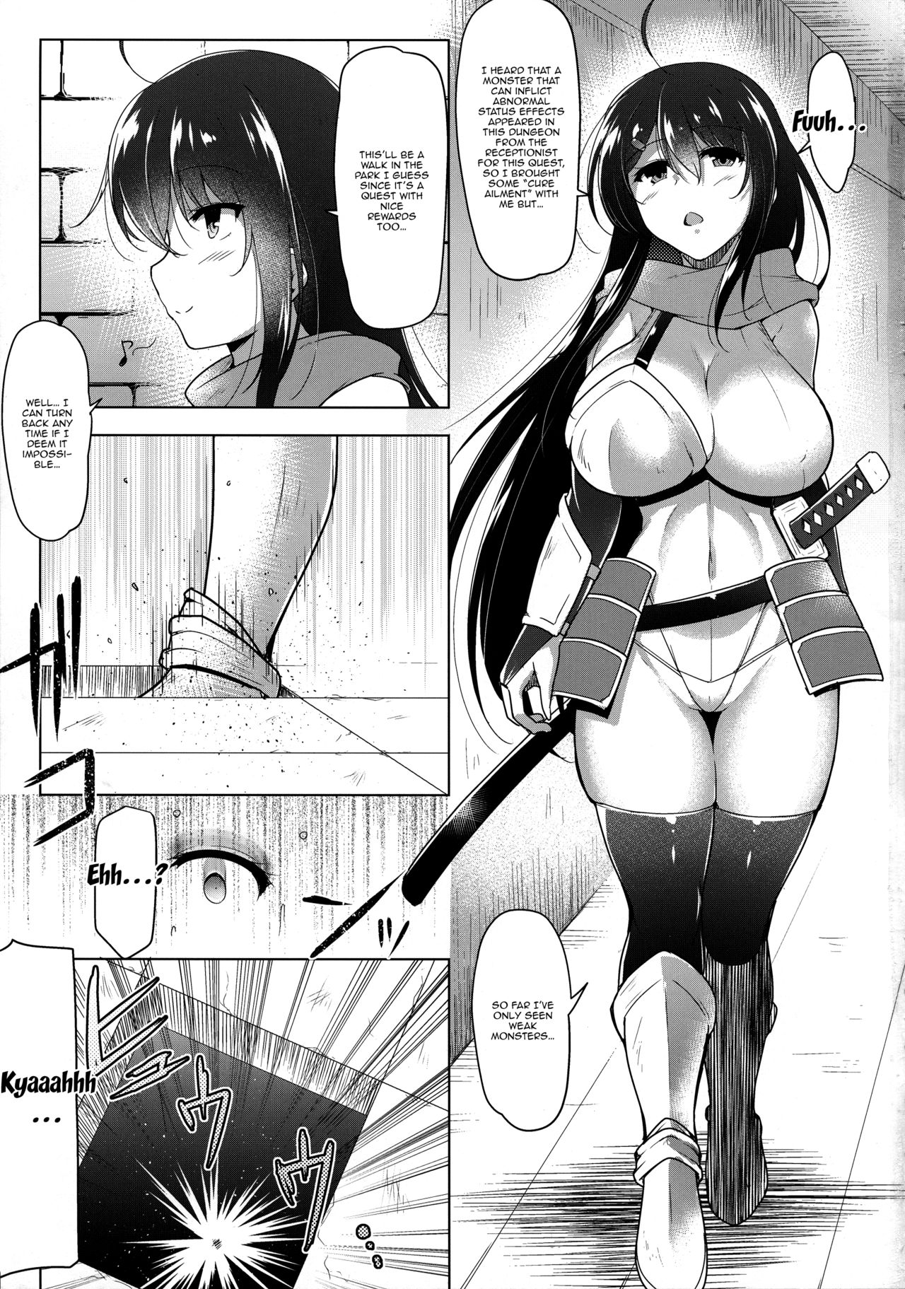 (Futaket 14.5) [C.R's NEST (C.R)] Futanari Kenshi Shizuku no Junan - Shokushu Yoroi-hen - | Futanari Swordsman Shizuku's Suffering -Tentacle Armor Edition- [English] {Doujins.com} Bildnummer 3