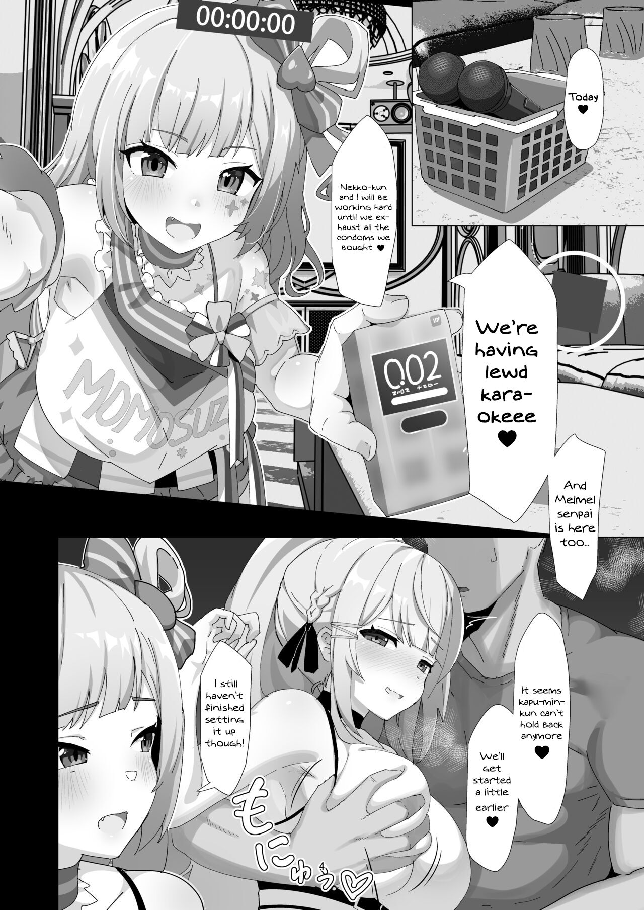 [Studio Hitoribocchi (Ayagi Daifuku)] Hamekara | Sex Karaoke (Momosuzu Nene, Yozora Mel) [English] [Soseki Scans] [Digital] 3eme image